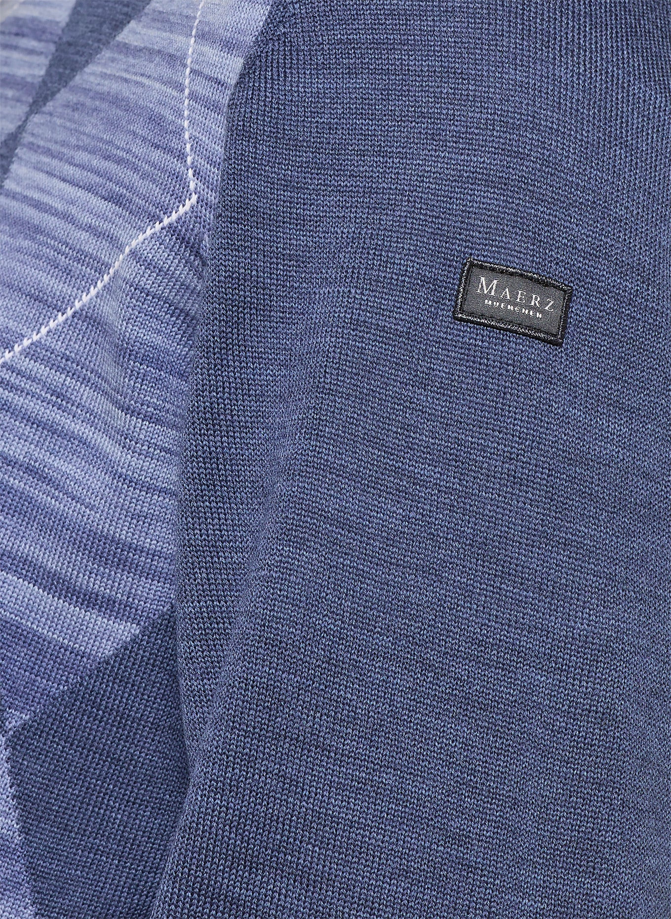 MAERZ MUENCHEN Pullover: BLAU / HELLLILA / WEISS
