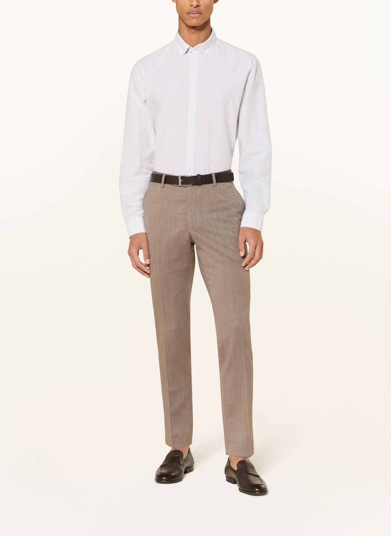 MAERZ MUENCHEN Hemd Comfort Fit: WEISS / HELLGRÜN