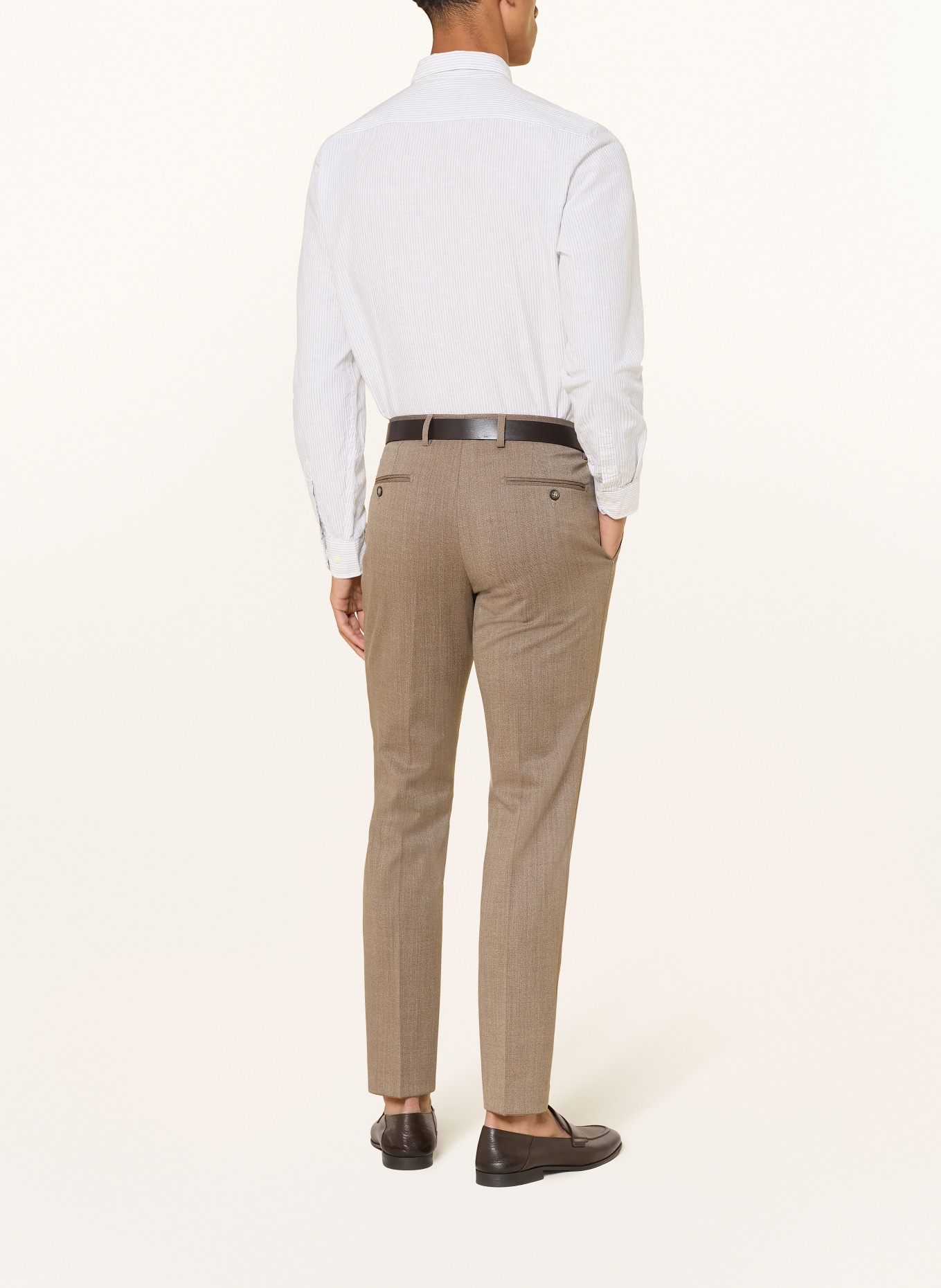 MAERZ MUENCHEN Hemd Comfort Fit: WEISS / HELLGRÜN