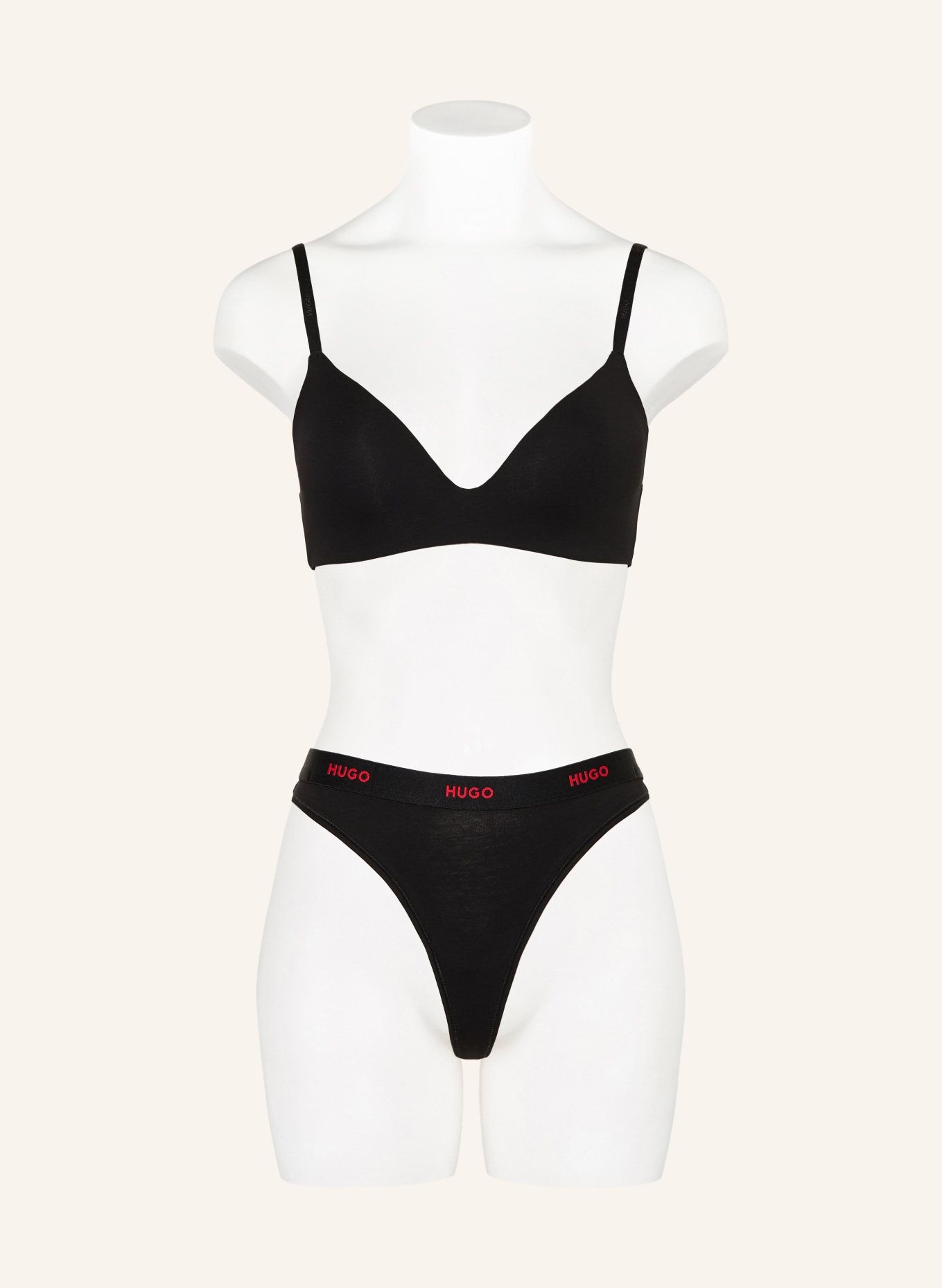 HUGO T-shirt bra: BLACK