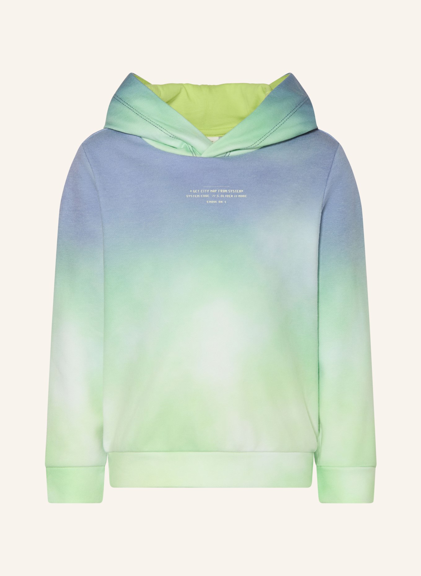 s.Oliver RED Hoodie: NEONGRÜN / NEONGELB / NEONBLAU