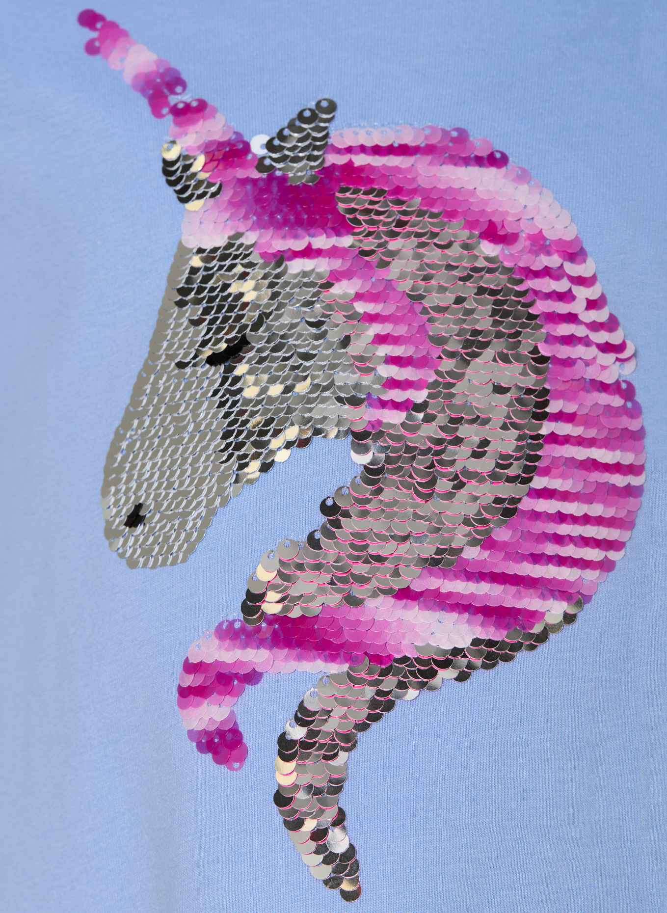 s.Oliver RED Bluzka z długim rękawem i cekinami: JASNONIEBIESKI / SREBRNY / MOCNORÓŻOWY