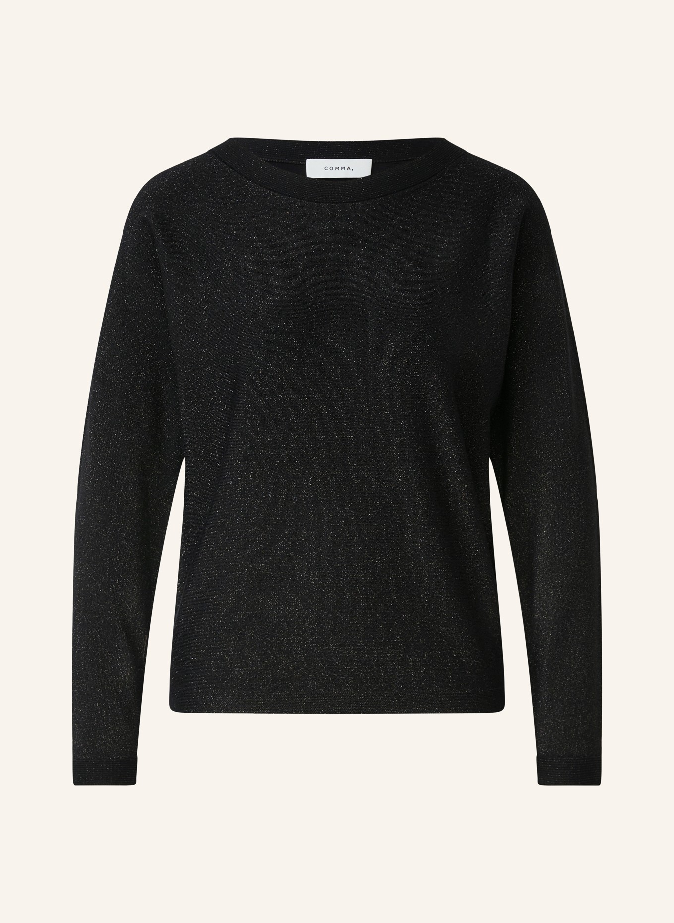 comma Pullover mit Glitzergarn: SCHWARZ