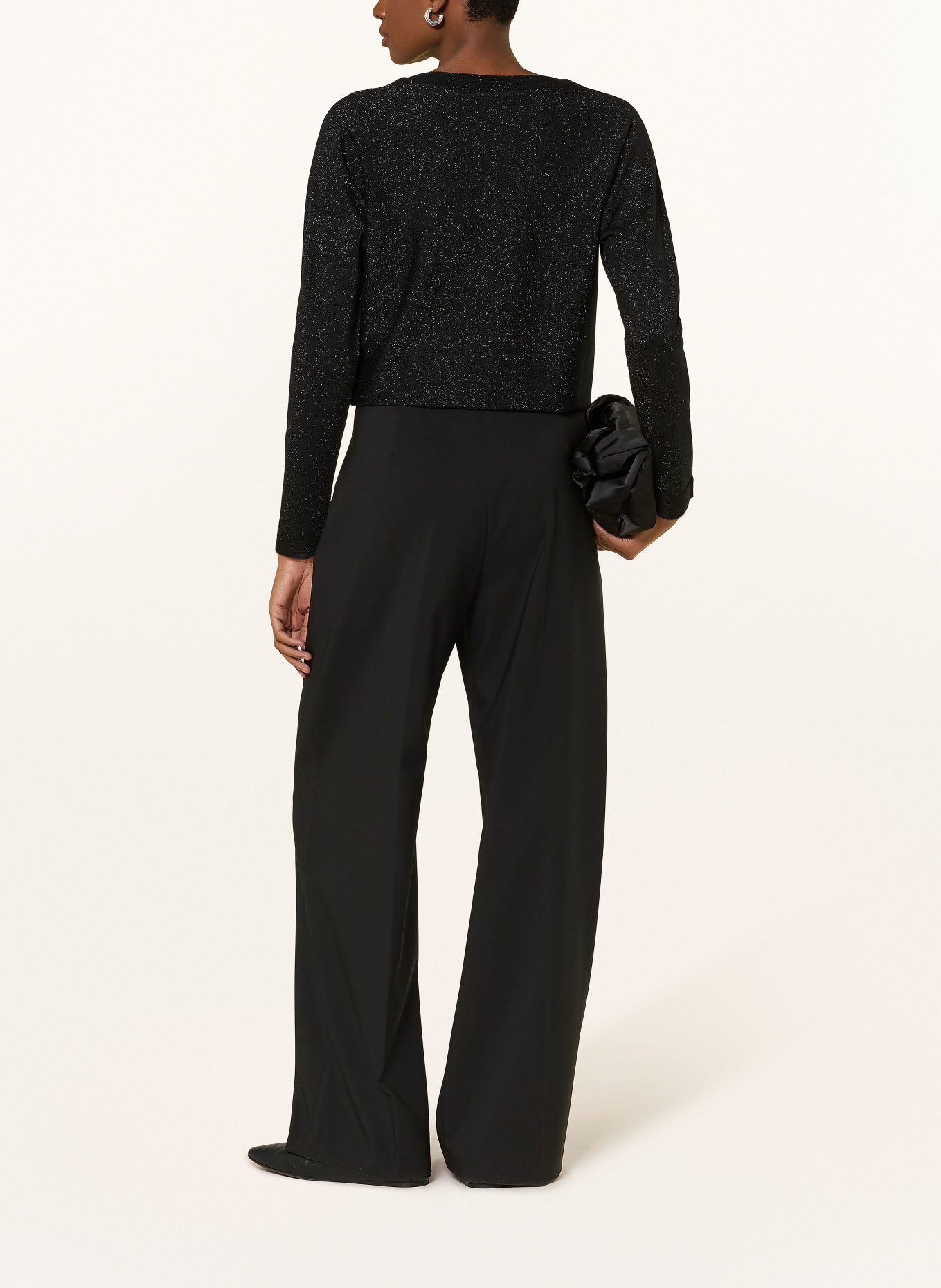 comma Pullover mit Glitzergarn: SCHWARZ