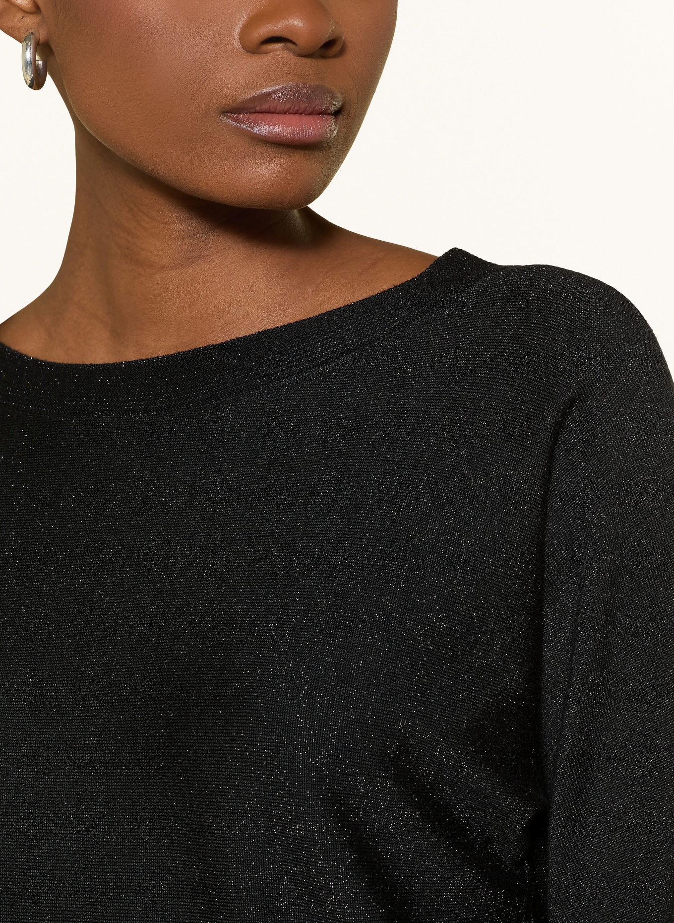 comma Pullover mit Glitzergarn: SCHWARZ