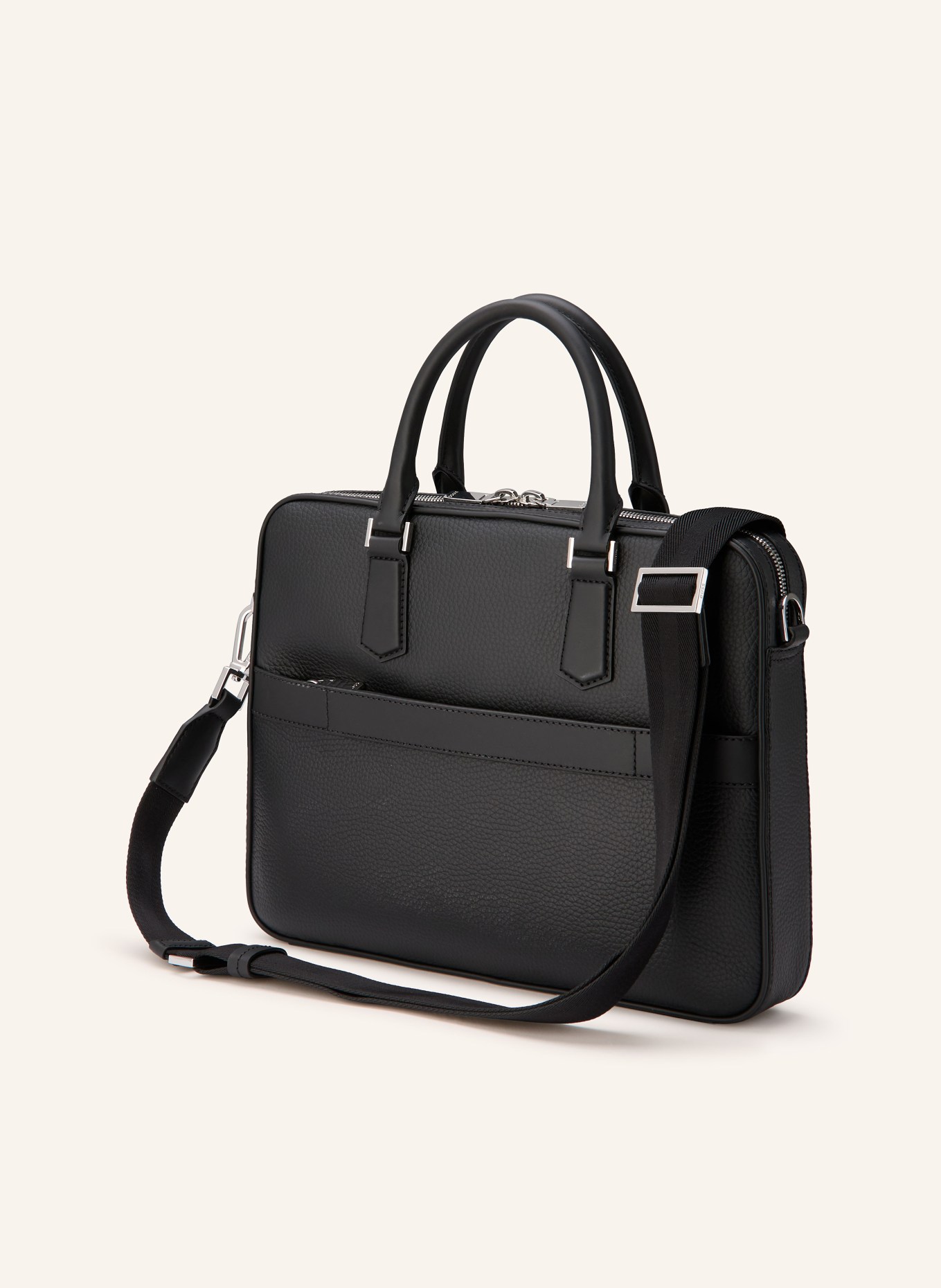 BOSS NEW CROSSTOWN laptop bag: BLACK / SILVER