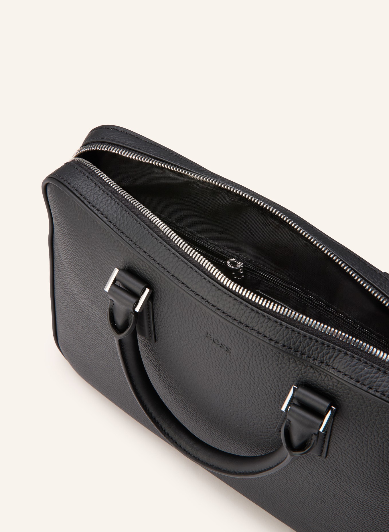 BOSS NEW CROSSTOWN laptop bag: BLACK / SILVER