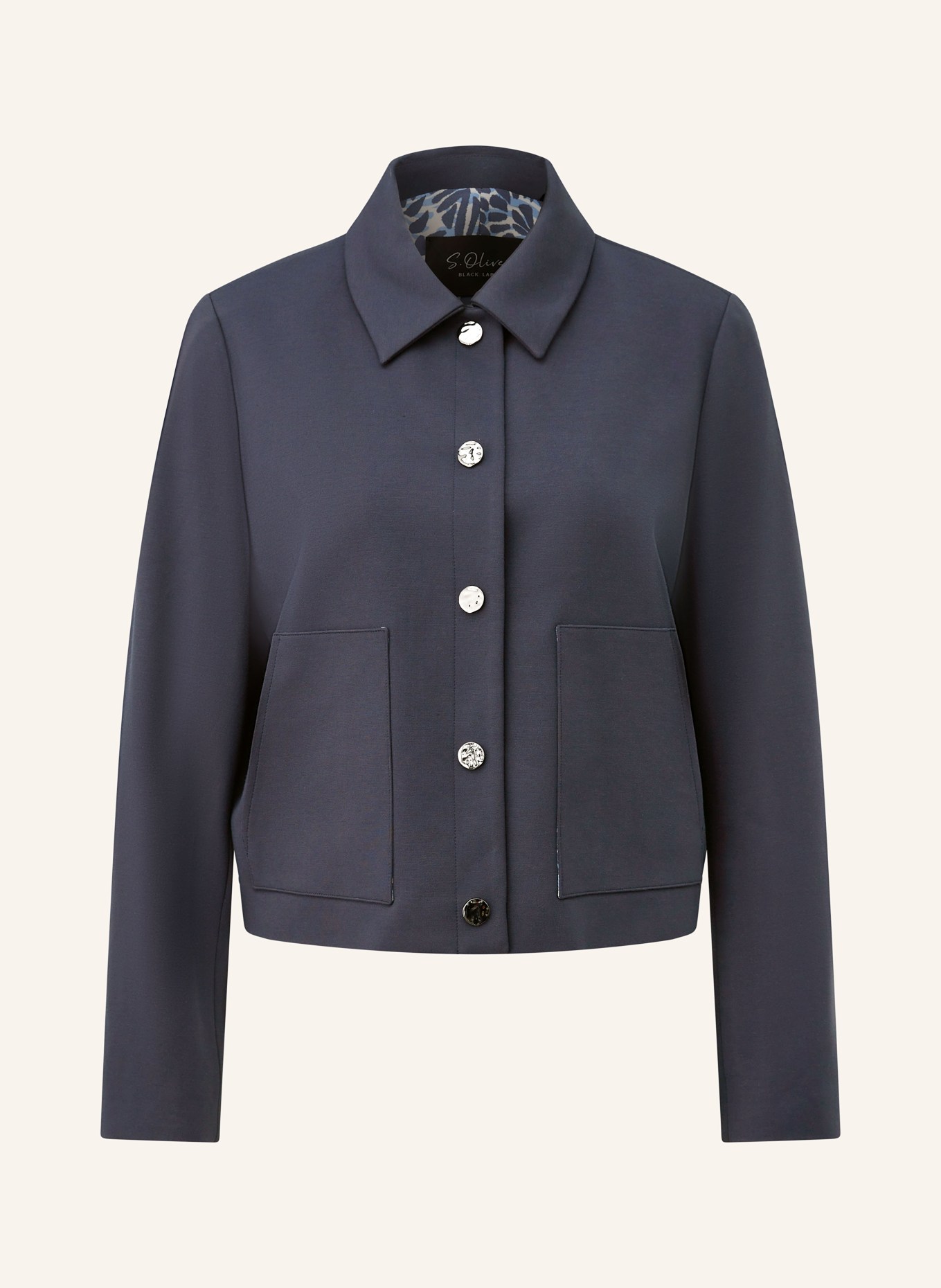 s.Oliver BLACK LABEL veste carrée: BLEU FONCÉ