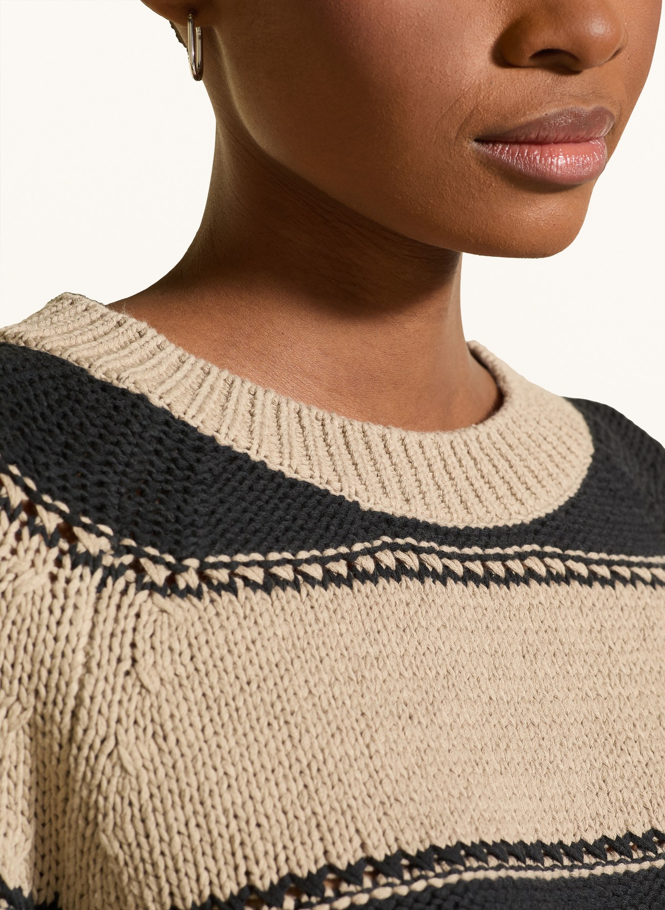 darling harbour koszulka z dzianiny: taupe /black