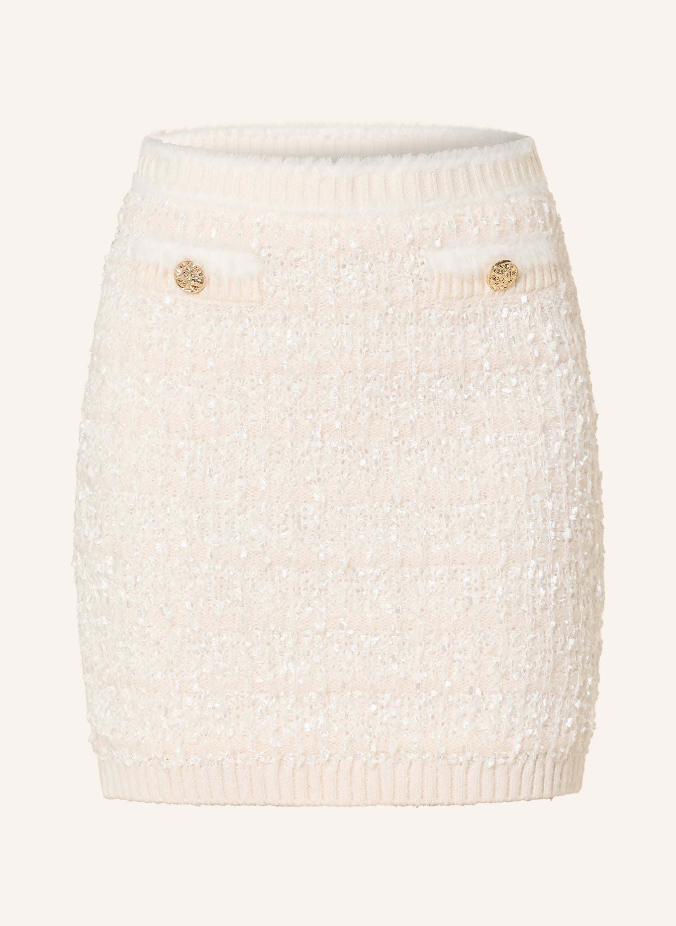 GUESS Pletená sukně AOMORI: KRÉMOVÁ