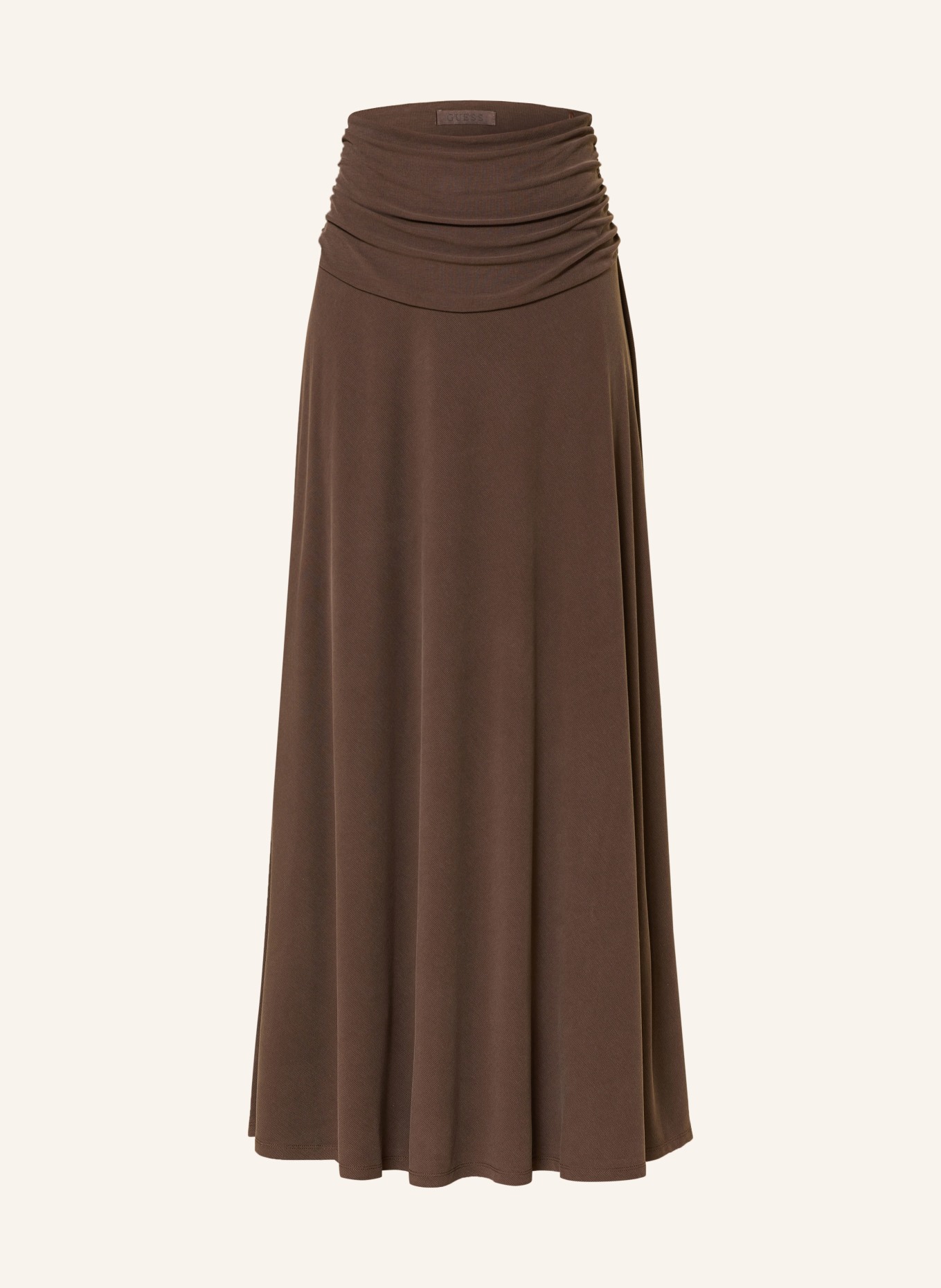 GUESS Sukně MILENA: TMAVĚ HNĚDÁ