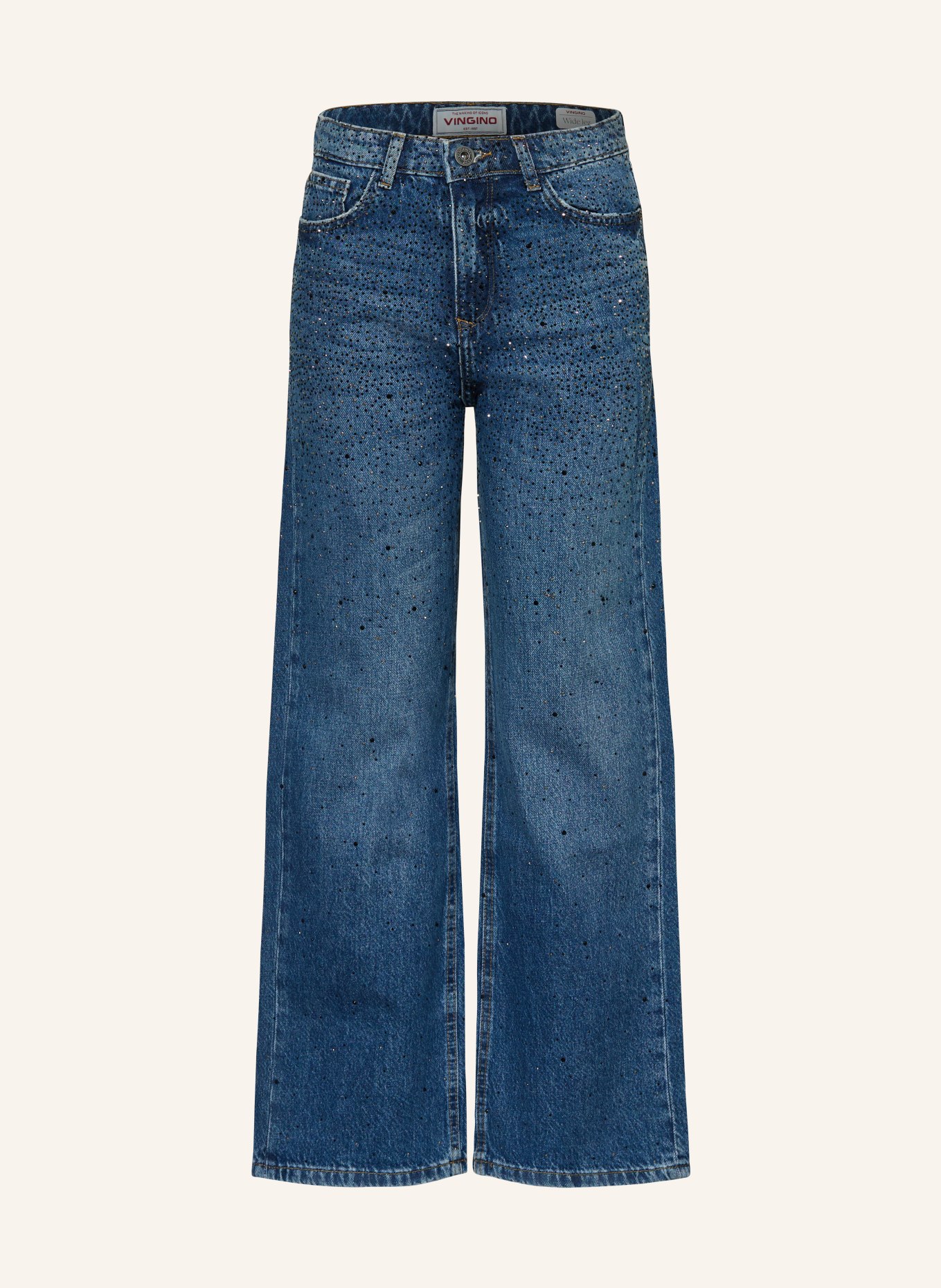 VINGINO Jeans mit Schmucksteinen: 154 blue vintage