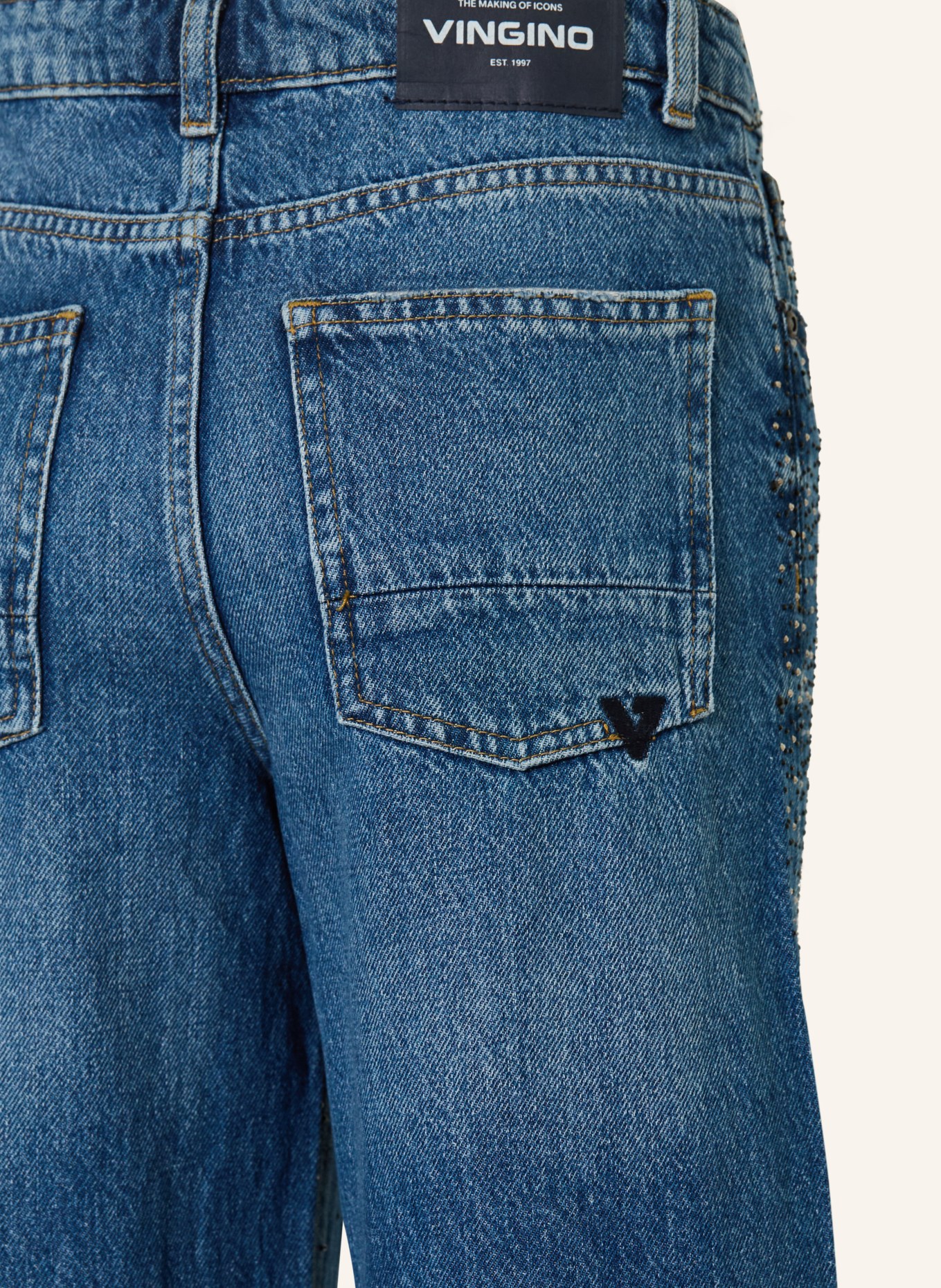 VINGINO Jeans mit Schmucksteinen: 154 blue vintage