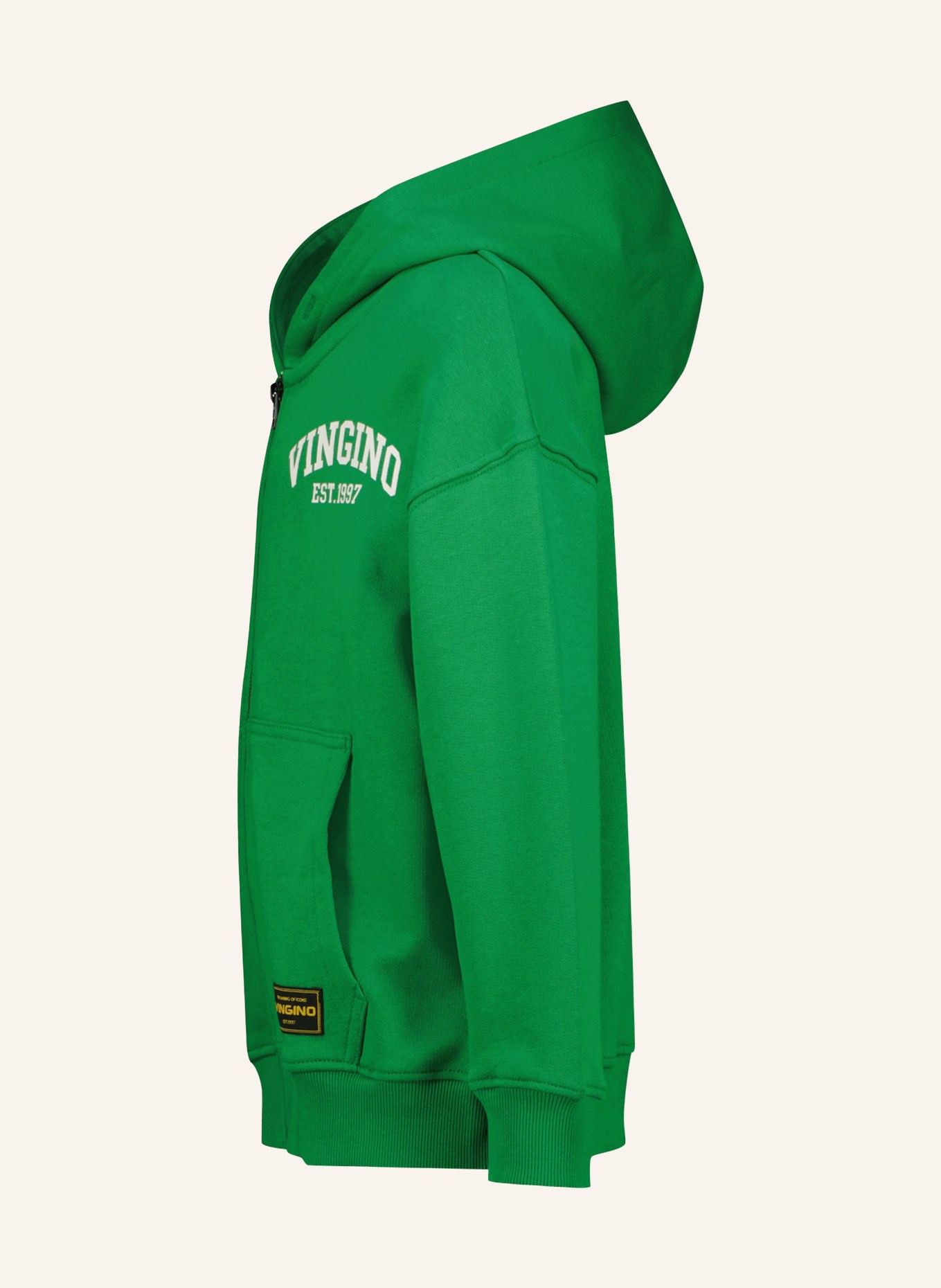 VINGINO Bluza z kapturem ICON: ZIELONY / BIAŁY / CZARNY