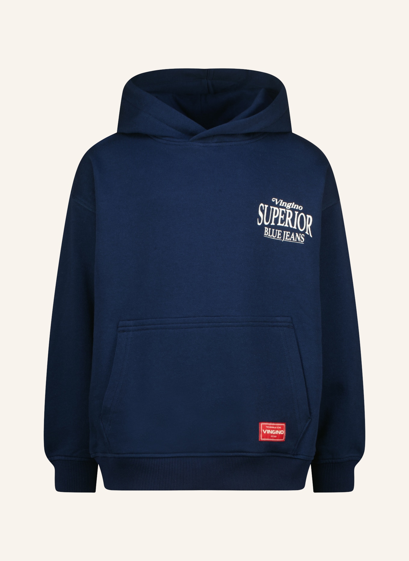 VINGINO Bluza z kapturem NOKA: GRANATOWY / CIEMNOCZERWONY / BIAŁY