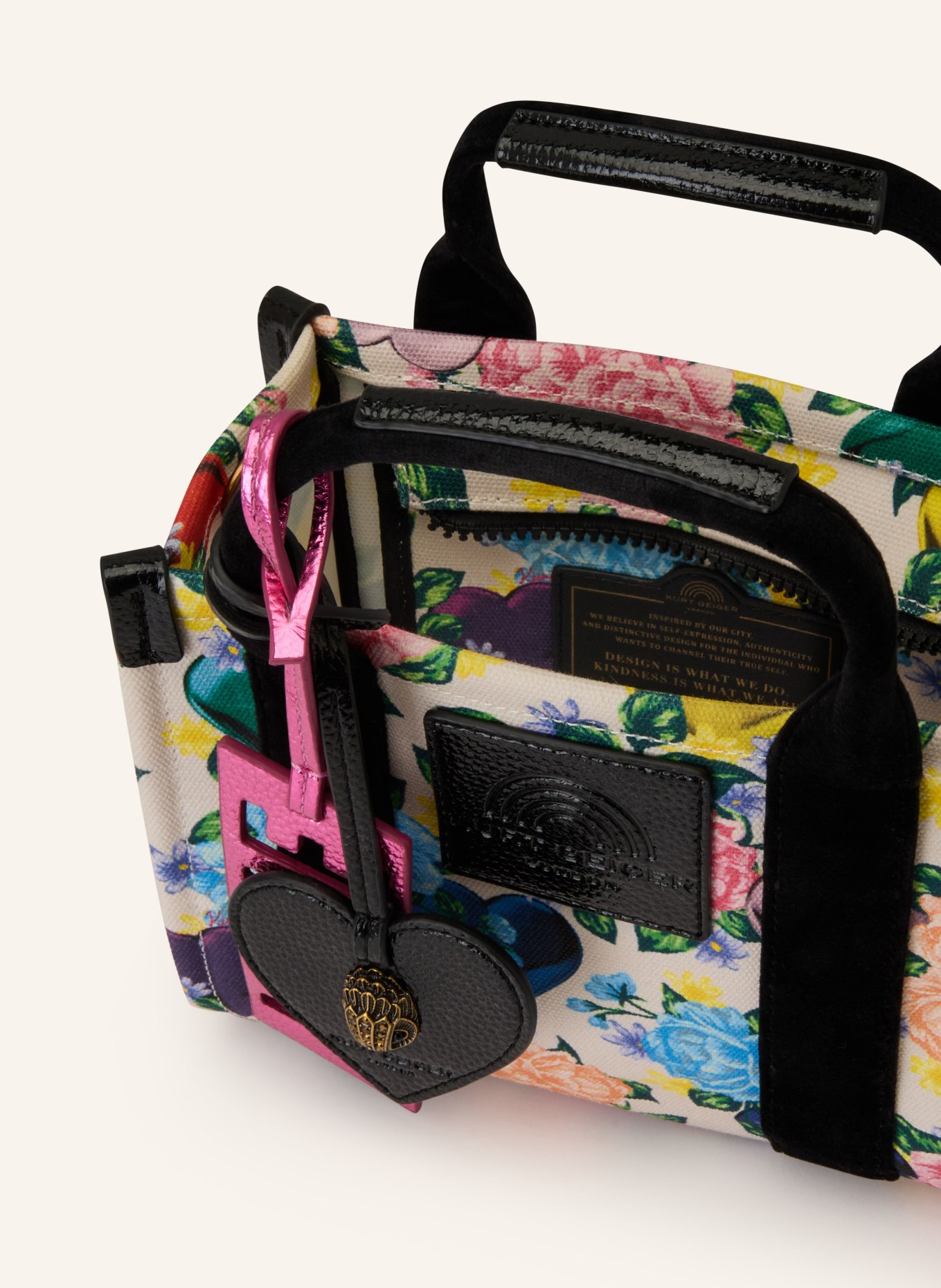 KURT GEIGER Handtasche SOUTHBANK XS: ECRU / ROSA / HELLBLAU