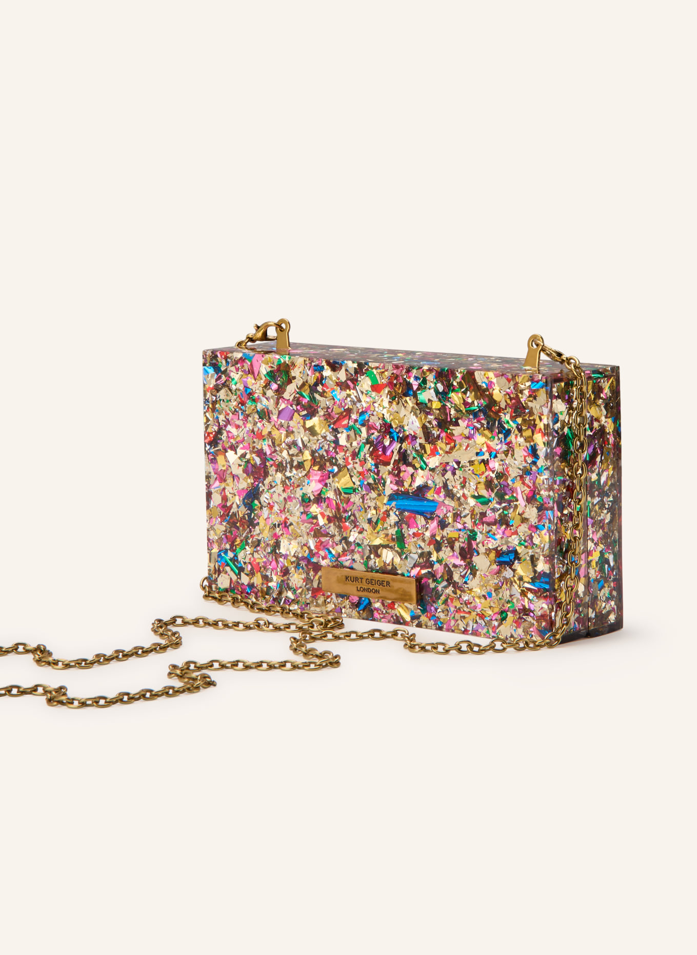 KURT GEIGER Shoulder bag with gemstones: BLUE / PINK / ORANGE