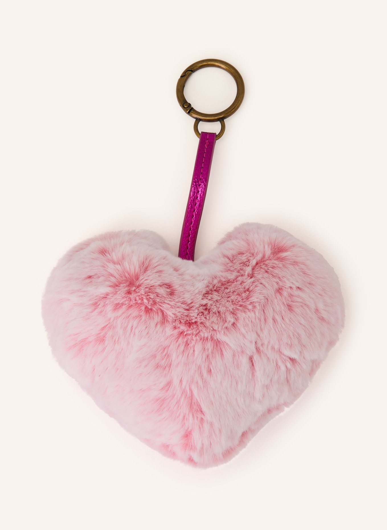 KURT GEIGER Taschenanhänger HEART: ROSA / GOLD / PINK