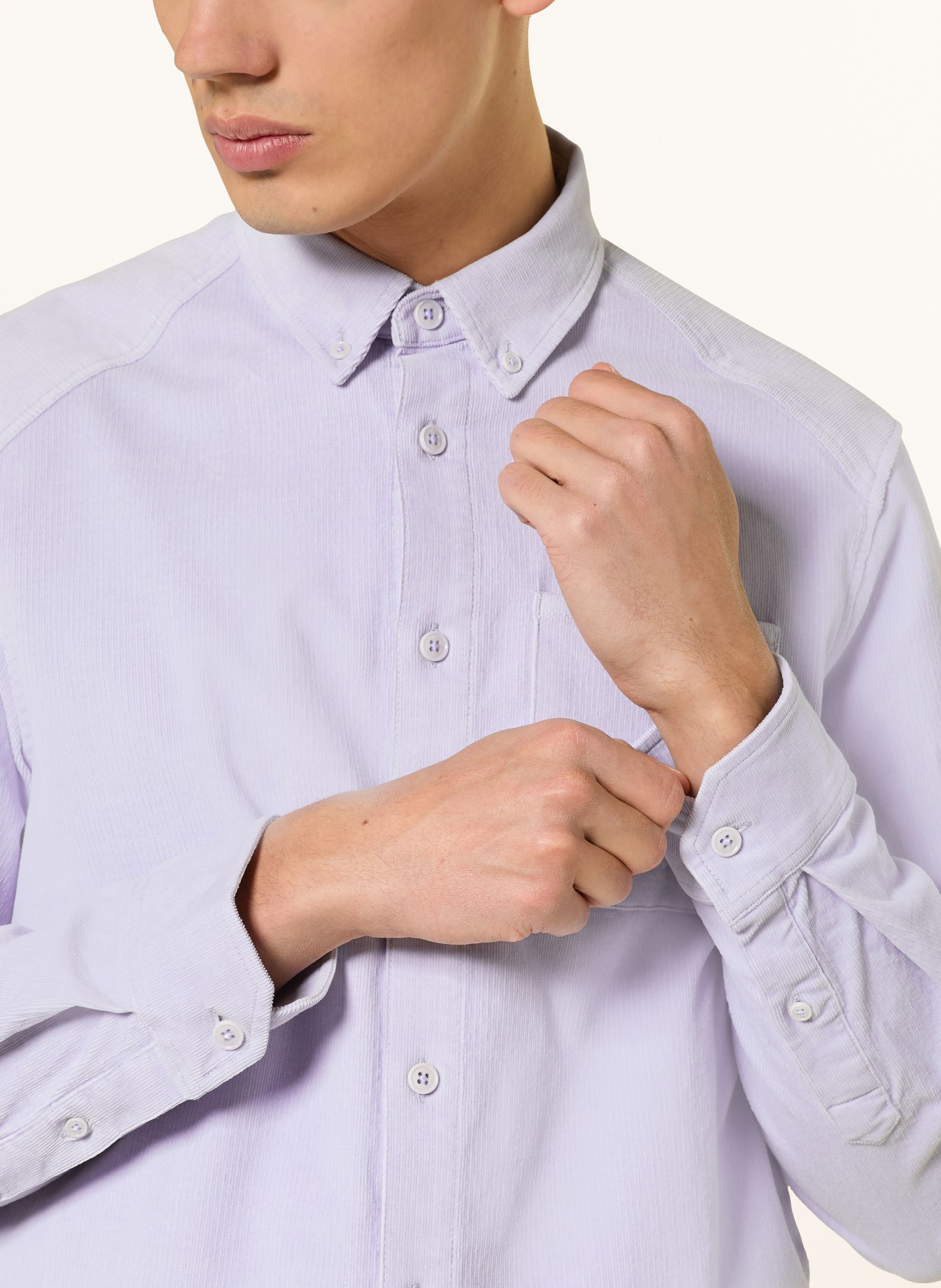 DRYKORN Cord-Overshirt LIET: BLAUGRAU