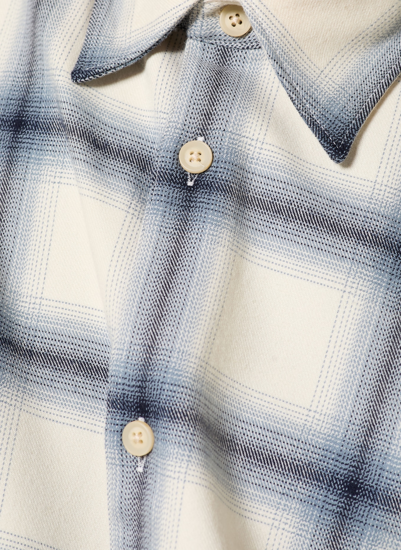 DRYKORN Flanellhemd GAUNT Comfort Fit: CREME / HELLBLAU / DUNKELBLAU