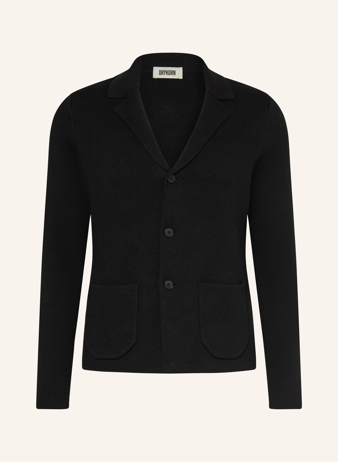 DRYKORN Stricksakko TIMMINO Regular Fit: SCHWARZ
