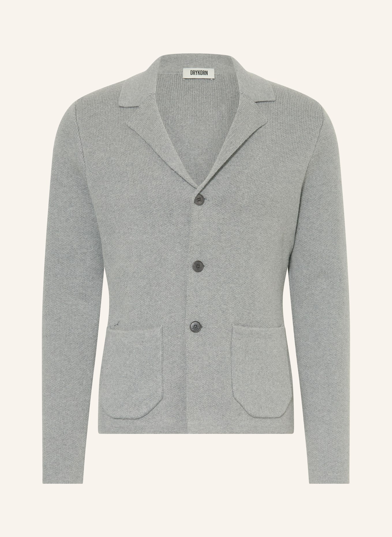 DRYKORN TIMMINO regular fit knit jacket: GRAY