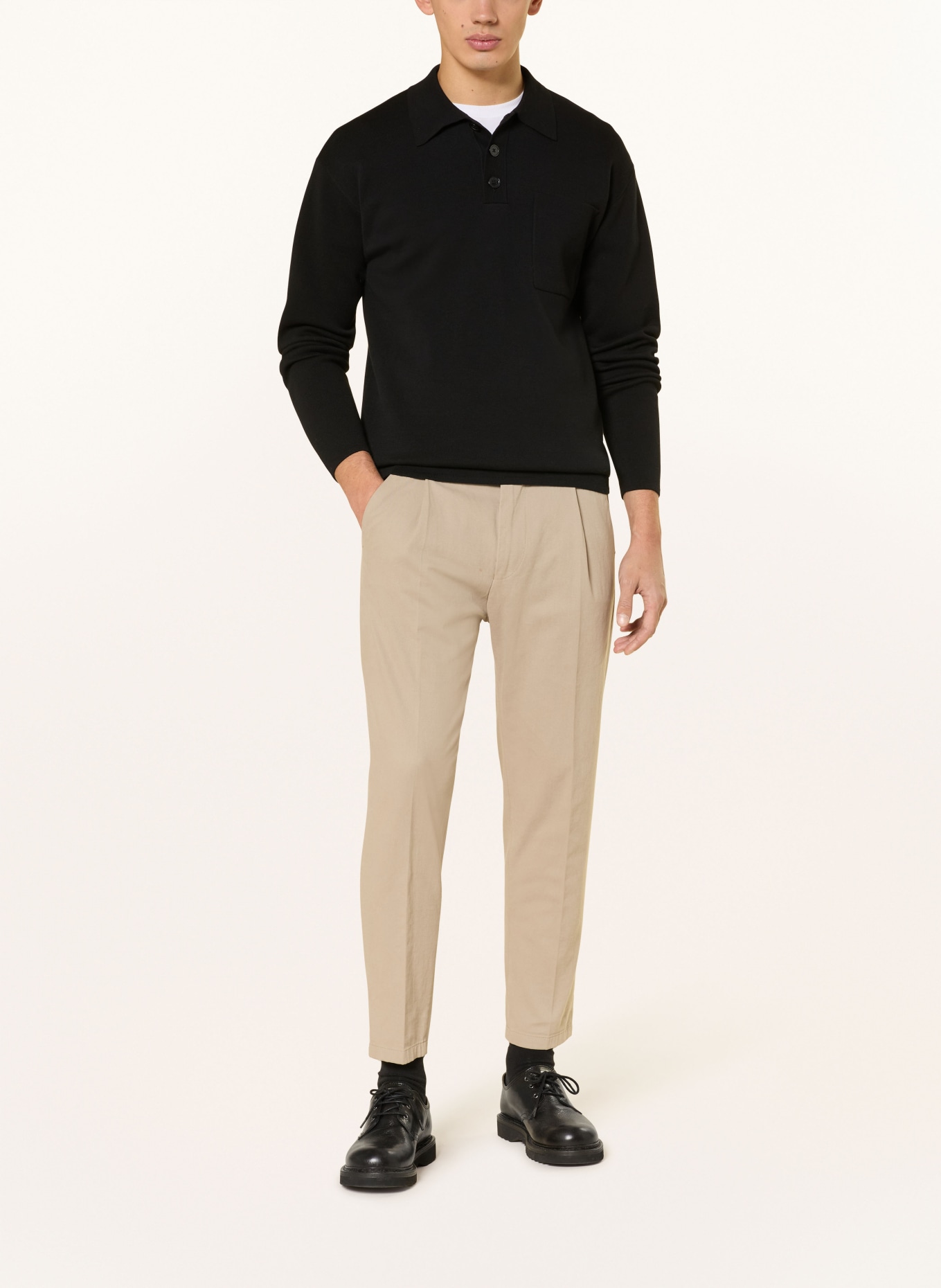 DRYKORN Strick-Poloshirt ELIASO: SCHWARZ