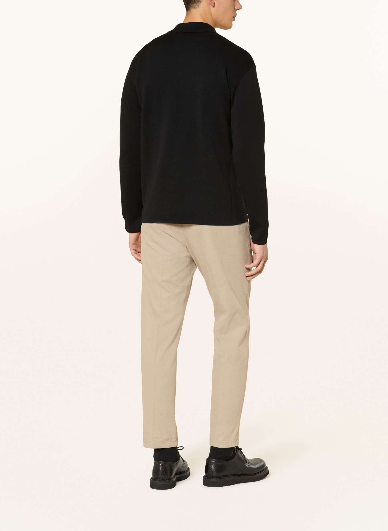 DRYKORN Strick-Poloshirt ELIASO: SCHWARZ