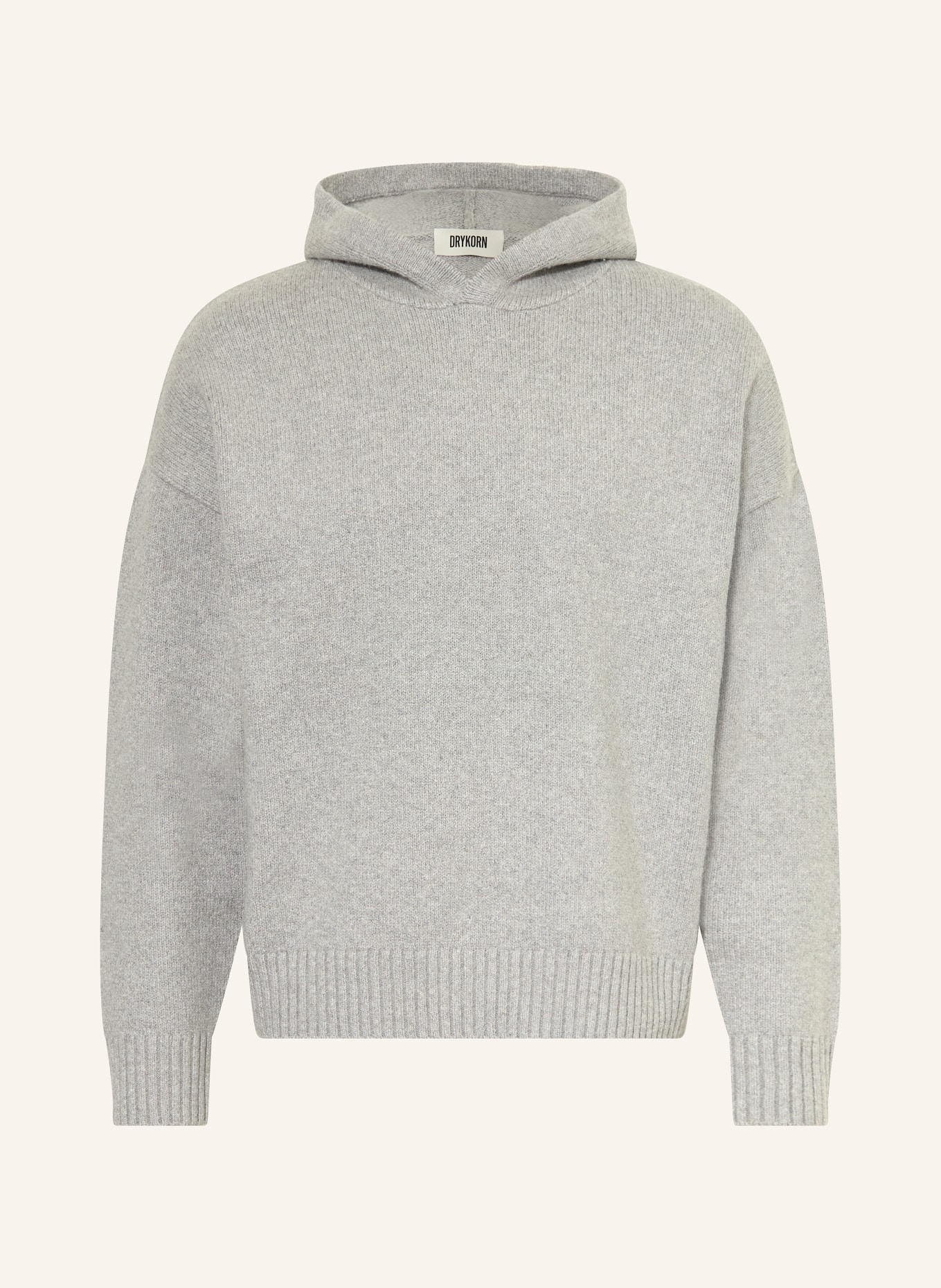 DRYKORN ARIKONO knit hoodie: GRAY