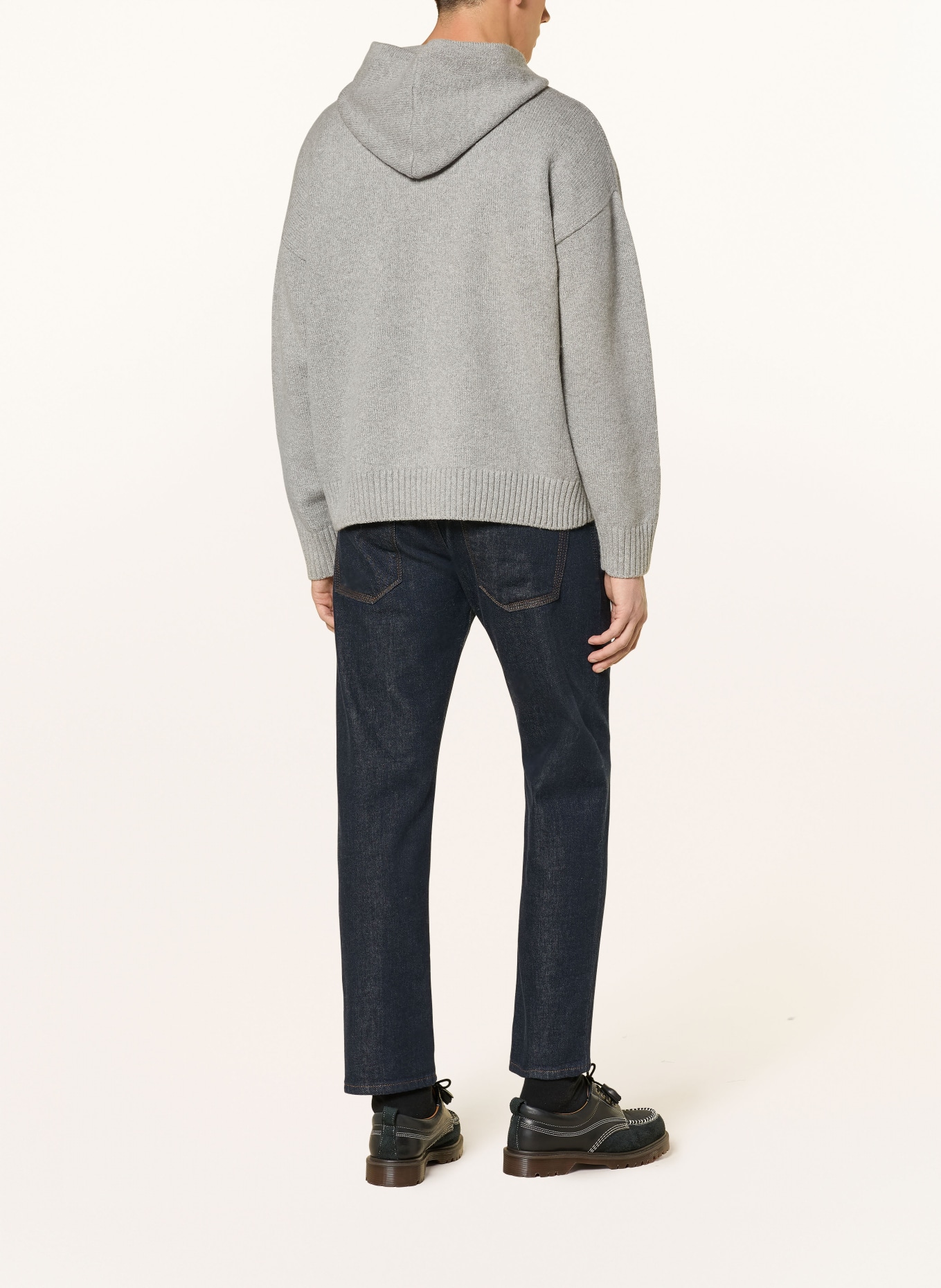 DRYKORN ARIKONO knit hoodie: GRAY