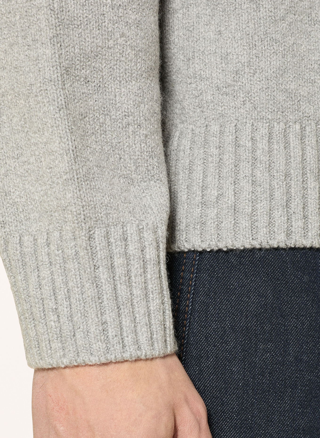 DRYKORN ARIKONO knit hoodie: GRAY