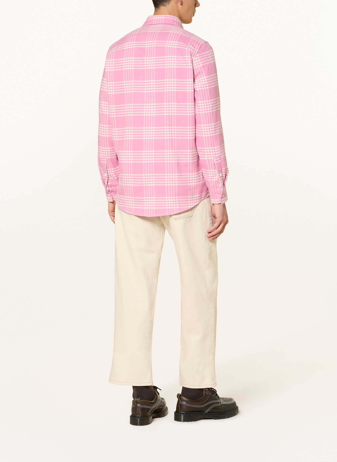 DRYKORN Flanellhemd RAMIS Regular Fit: ROSA / ECRU