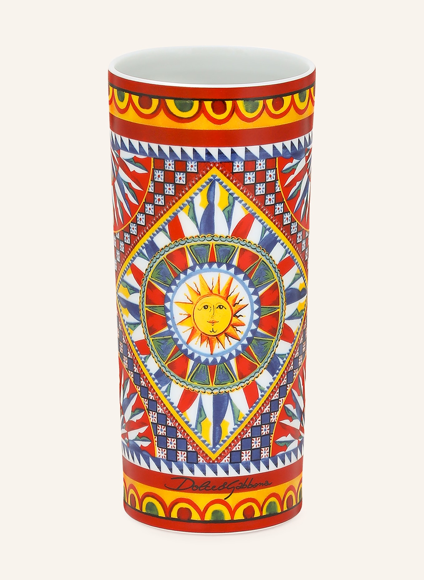 DOLCE & GABBANA CASA váza: ŽLUTÁ / ČERVENÁ / MODRÁ