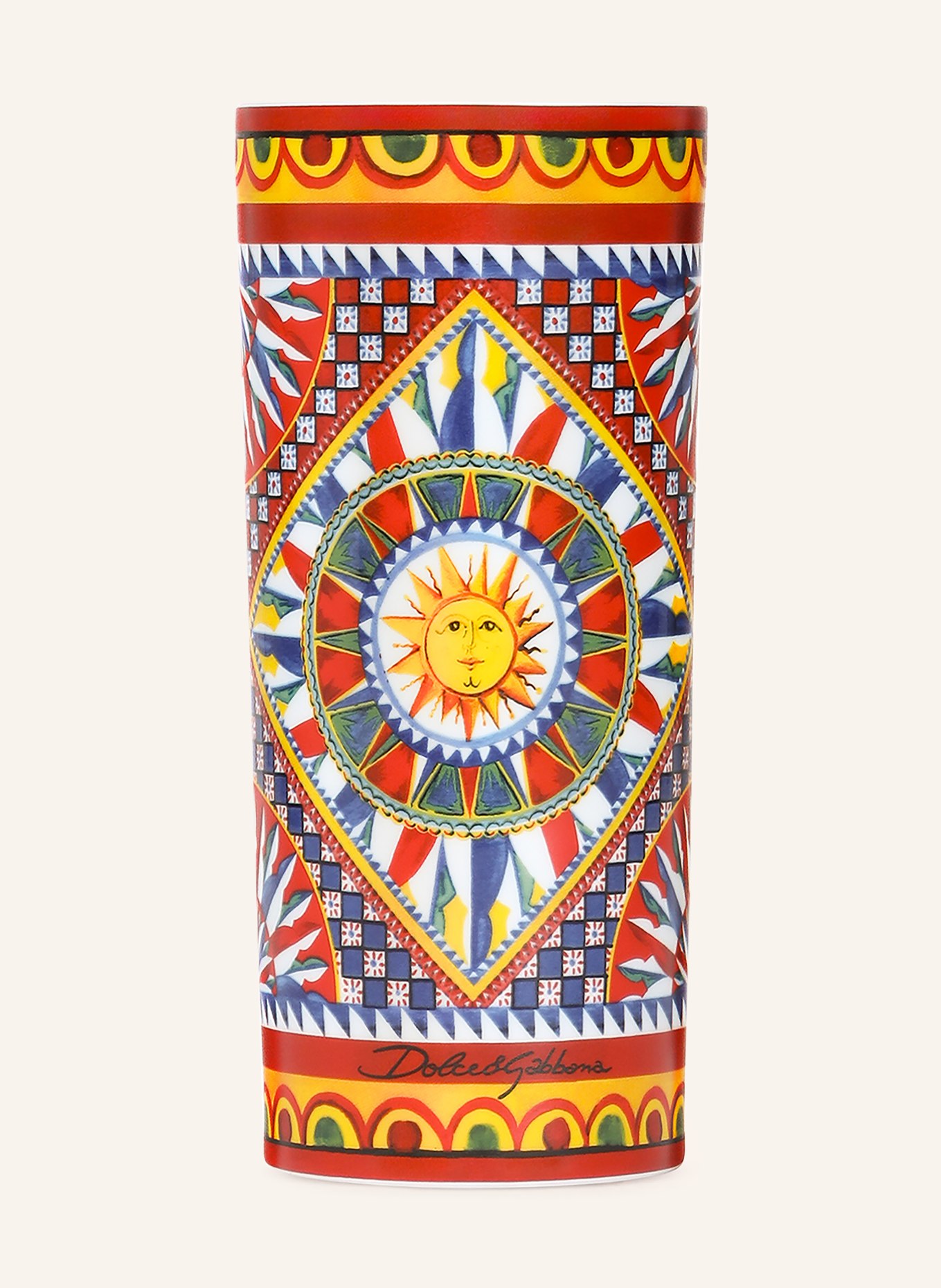 DOLCE & GABBANA CASA váza: ŽLUTÁ / ČERVENÁ / MODRÁ