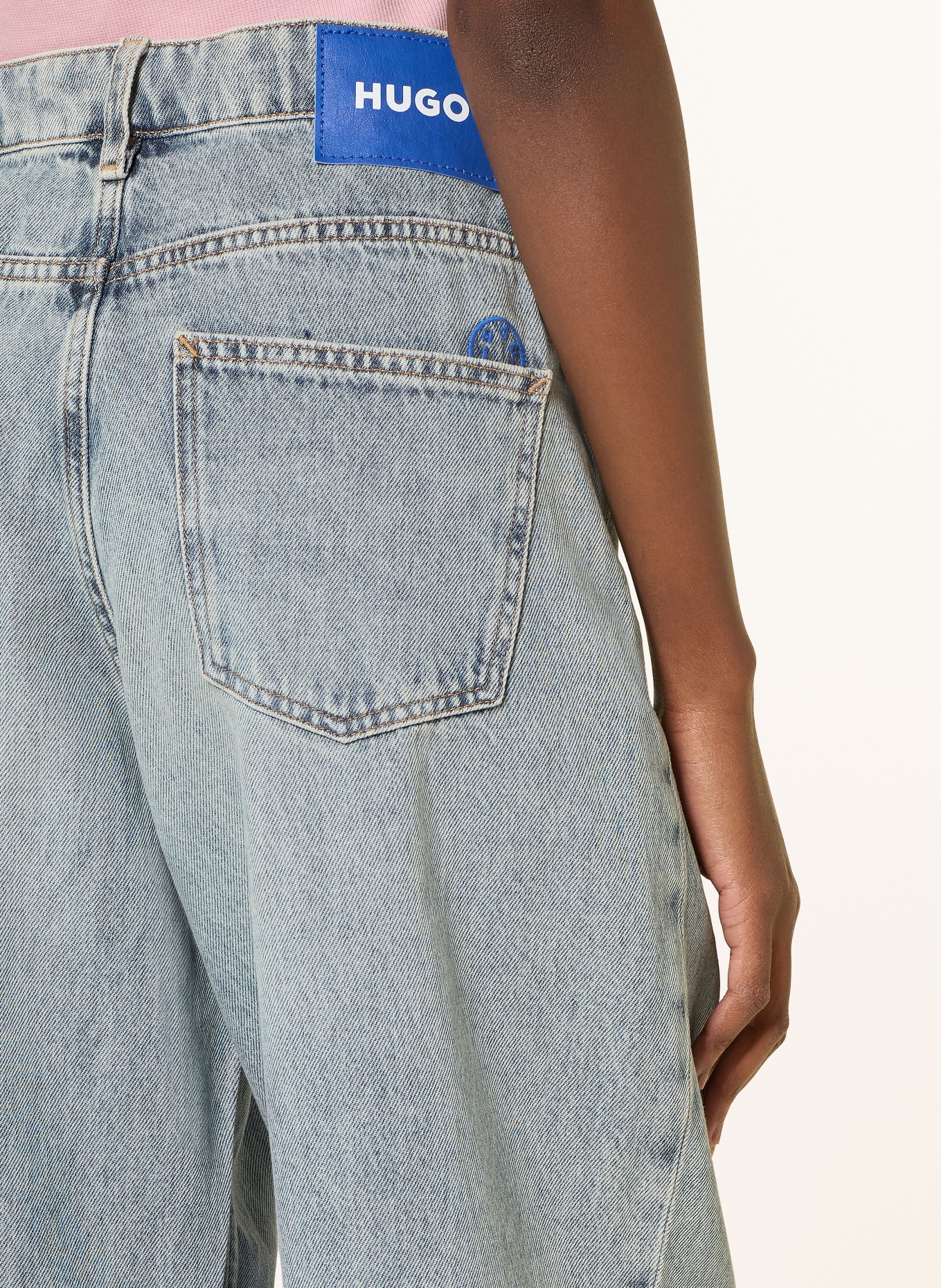 HUGO Wide Leg Jeans LENI: 435 BRIGHT BLUE