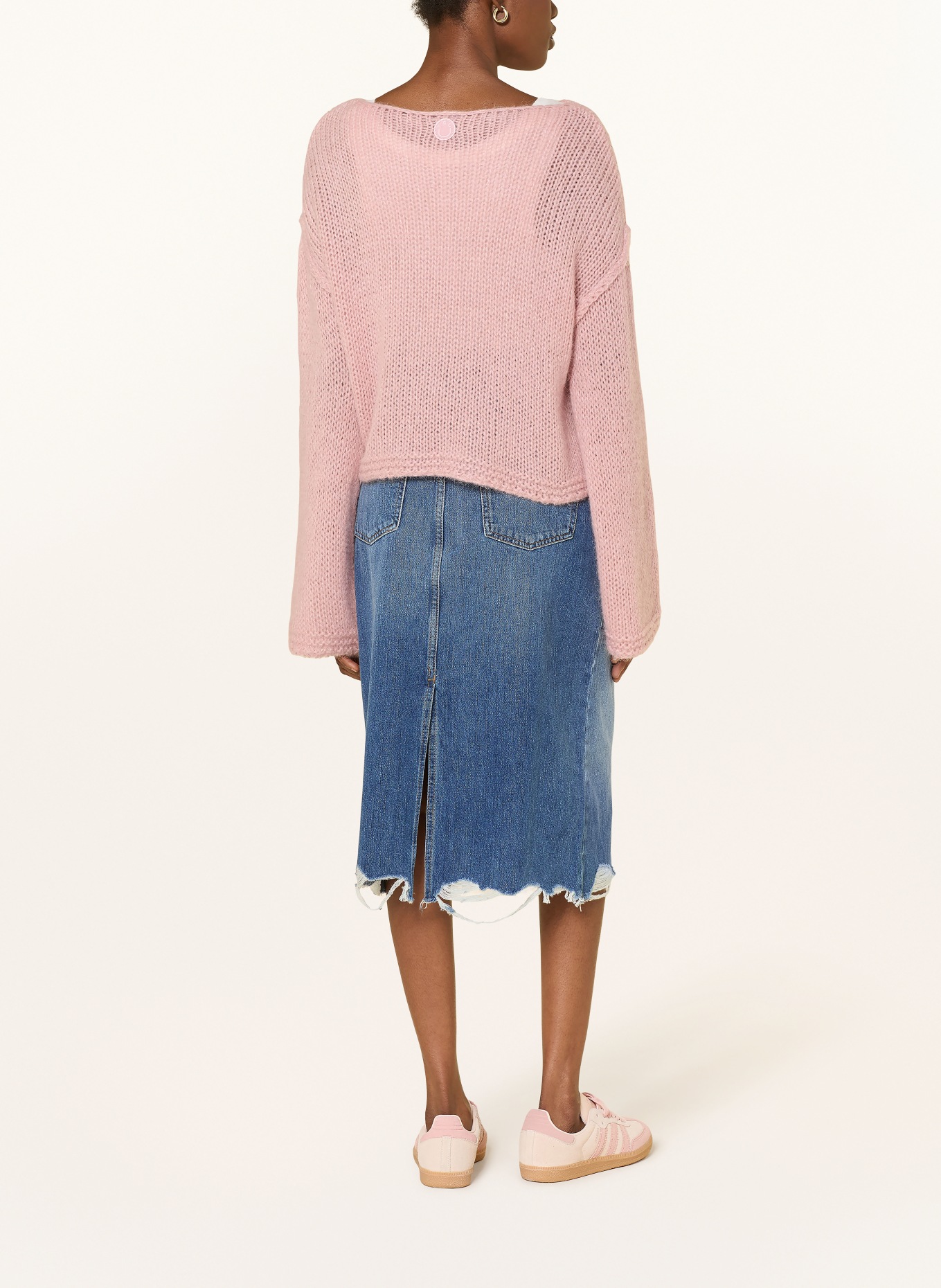 HUGO Džínová sukně GADELE: MODRÁ