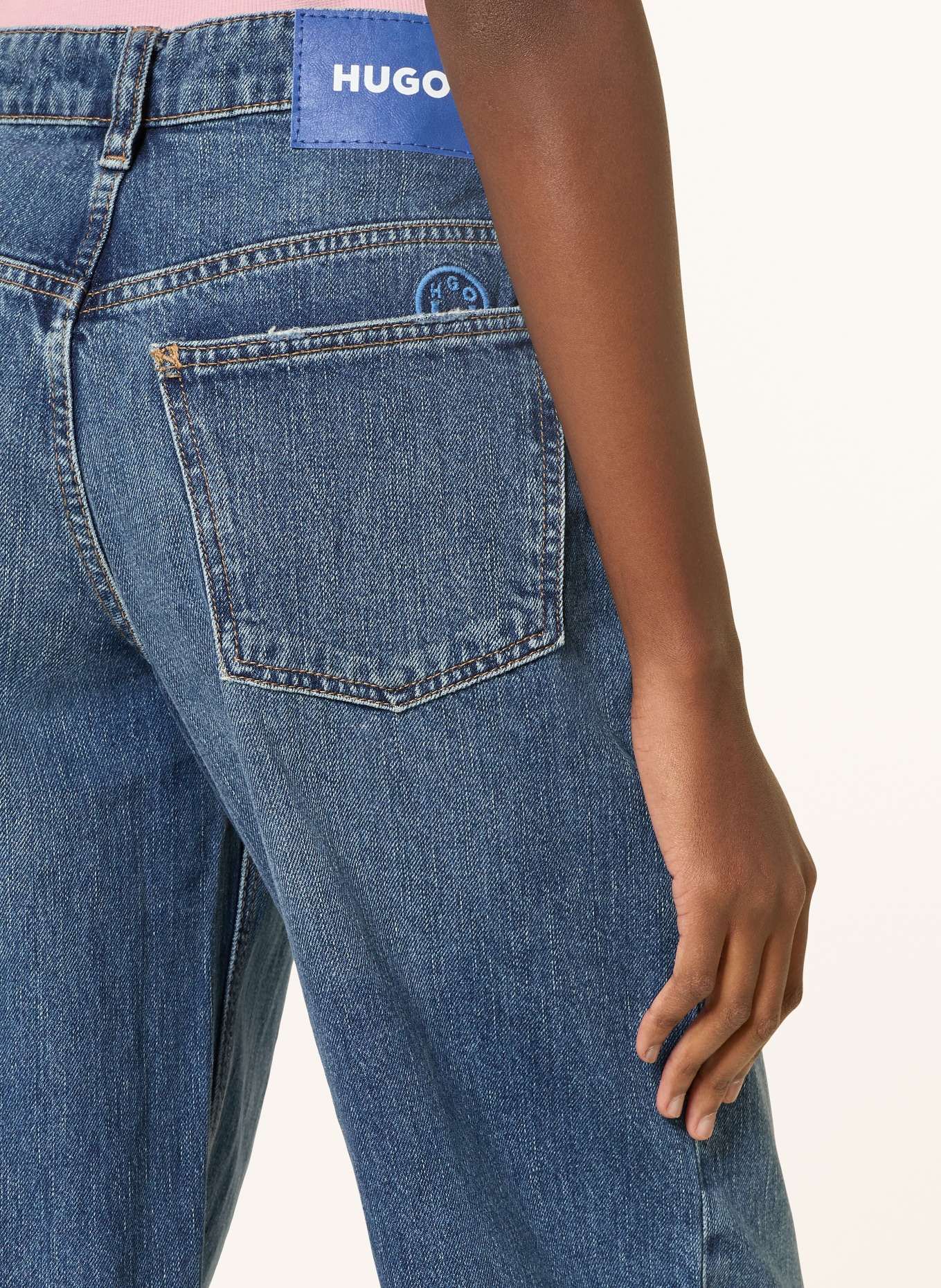 HUGO Wide Leg Jeans GAMALA: 422 MEDIUM BLUE