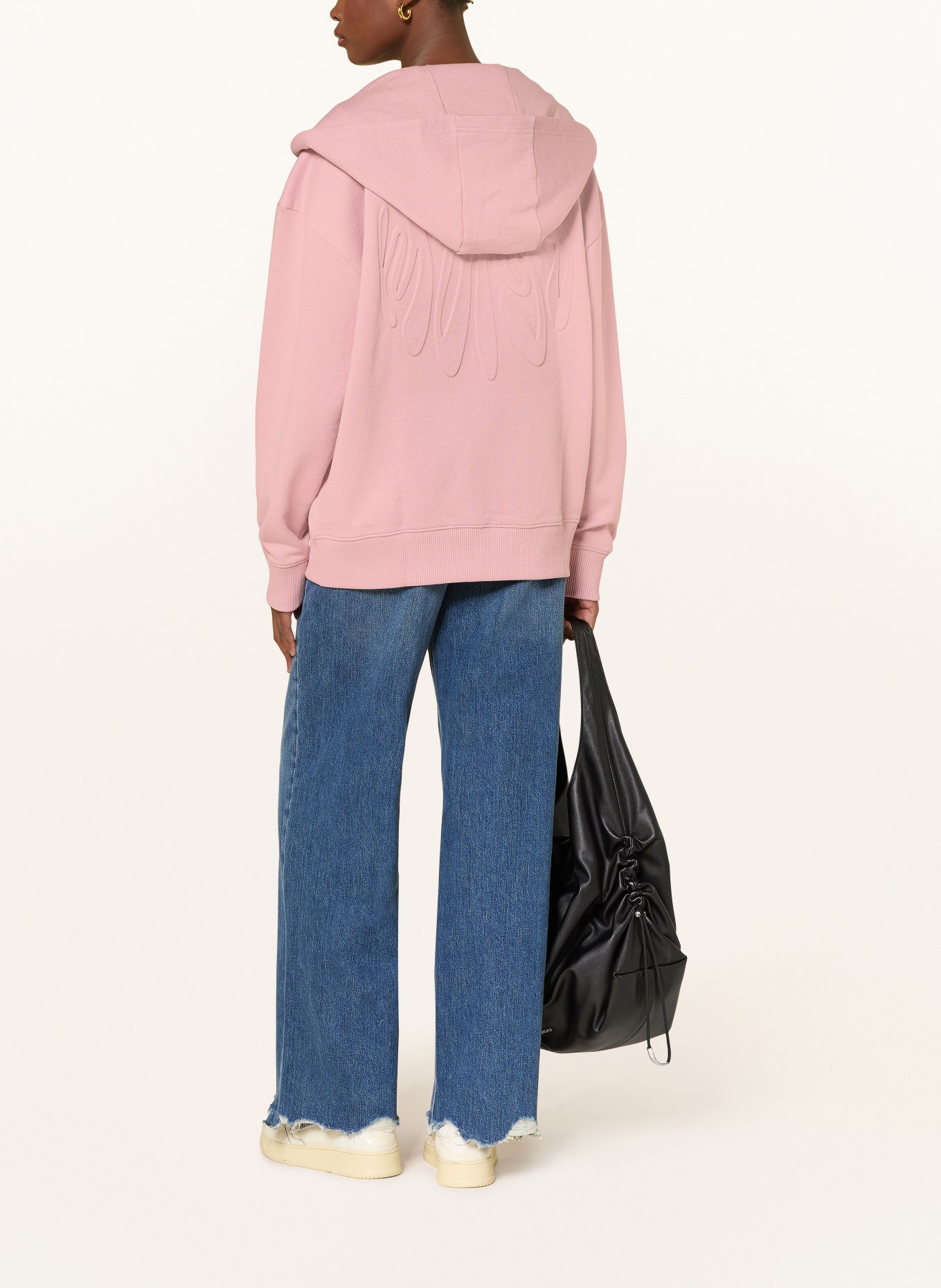 HUGO Bluza z kapturem DOA: BRUDNY RÓŻ