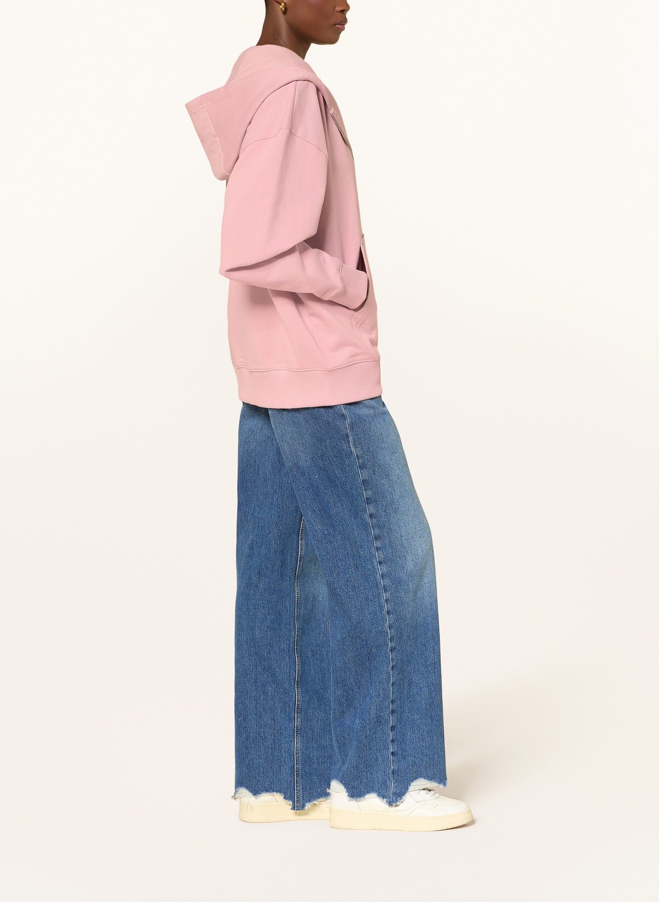 HUGO Bluza z kapturem DOA: BRUDNY RÓŻ