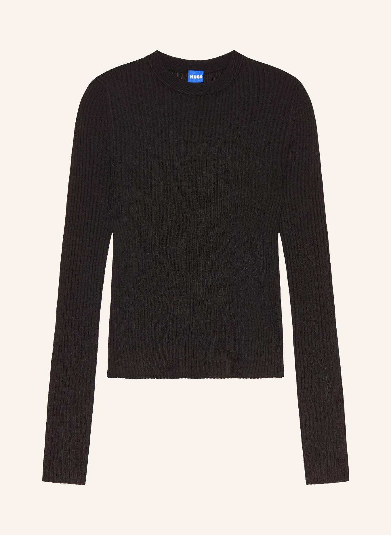 HUGO Longsleeve SOMYA: SCHWARZ