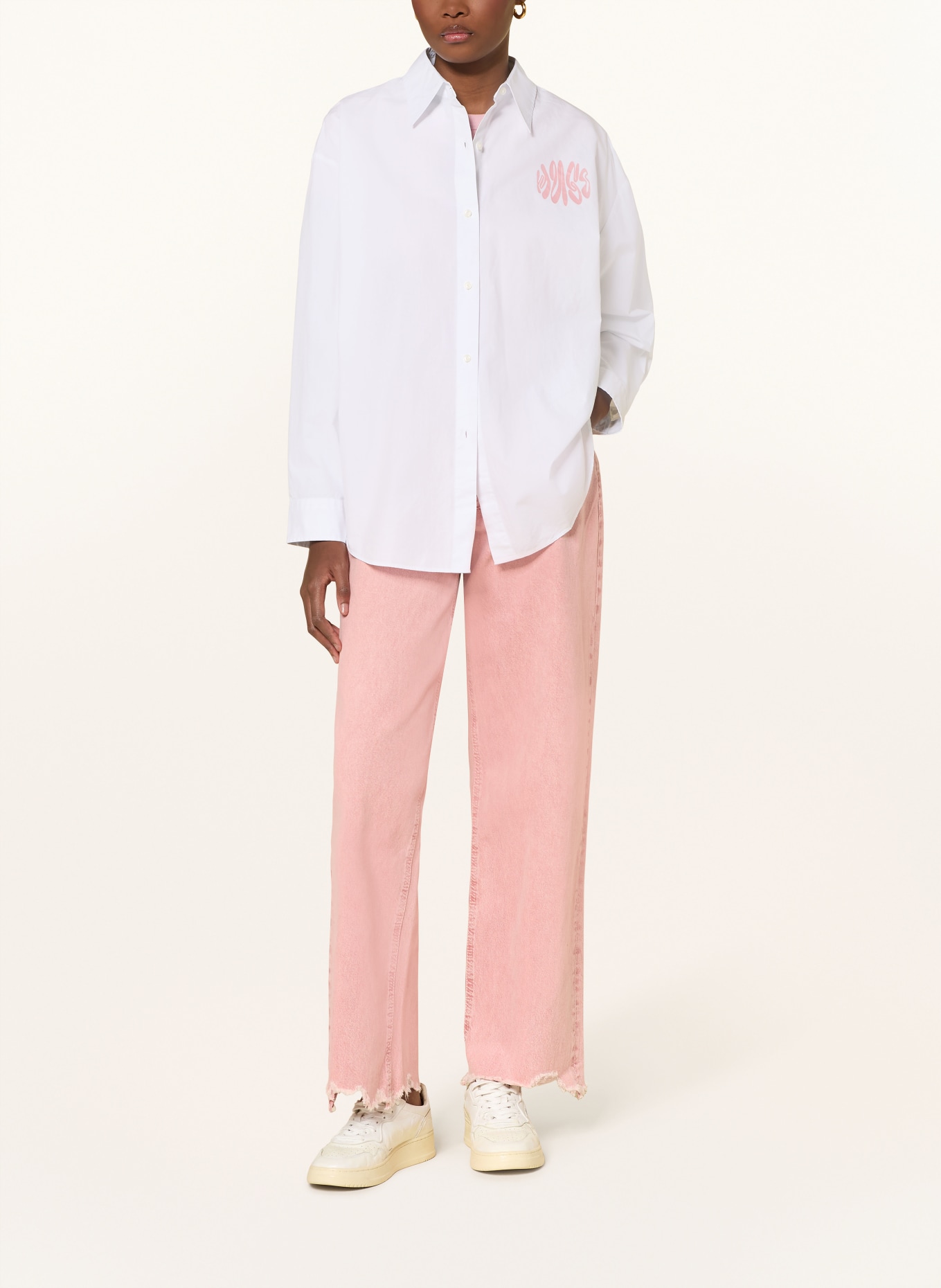 HUGO Bluzka koszulowa ELISANA: SZARONIEBIESKI