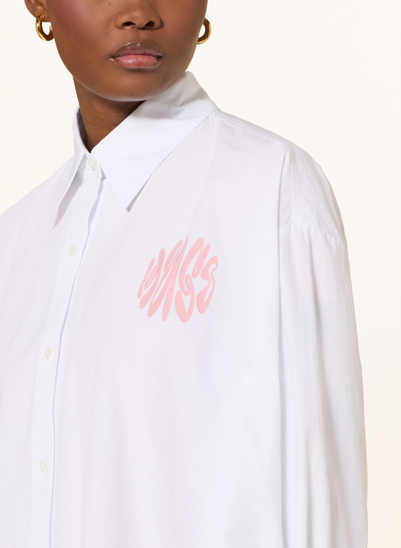 HUGO Bluzka koszulowa ELISANA: SZARONIEBIESKI