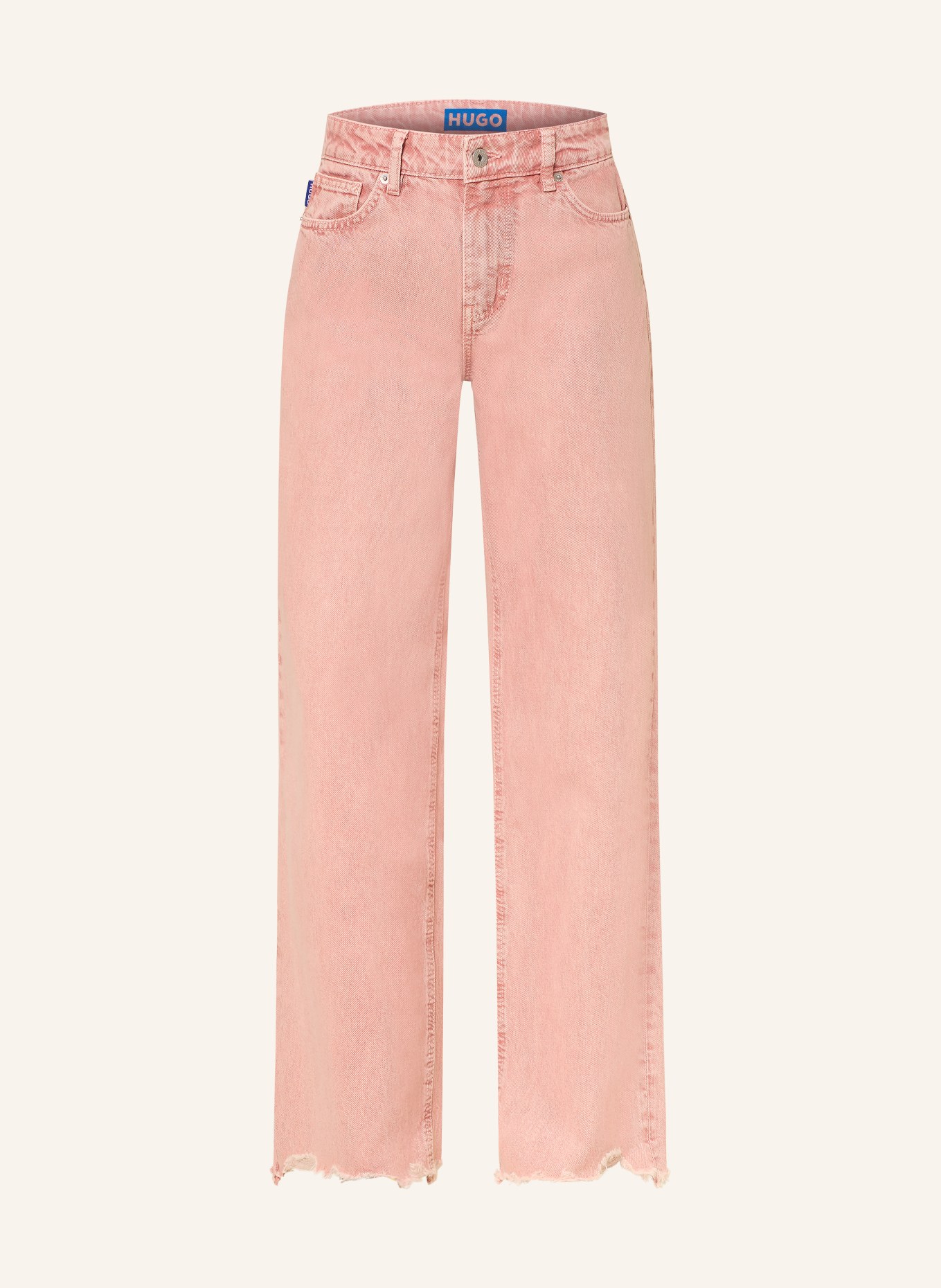 HUGO Dżinsy z szerokimi nogawkami GAMALA: 681 Light/Pastel Pink