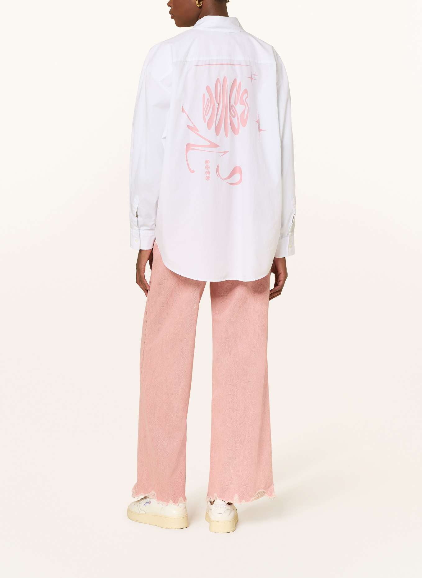 HUGO Dżinsy z szerokimi nogawkami GAMALA: 681 Light/Pastel Pink