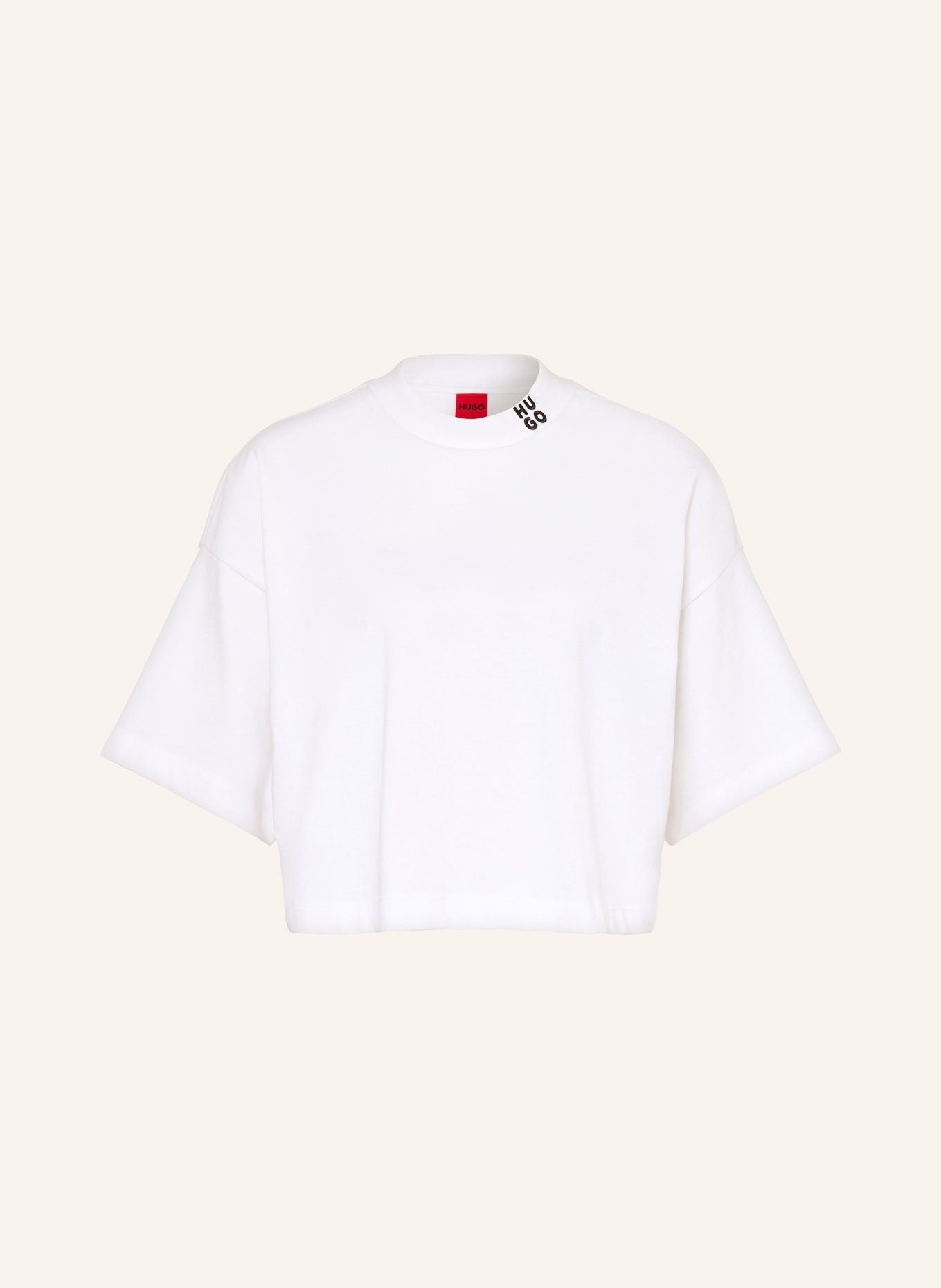 HUGO Cropped-Shirt DAMELODY: WEISS