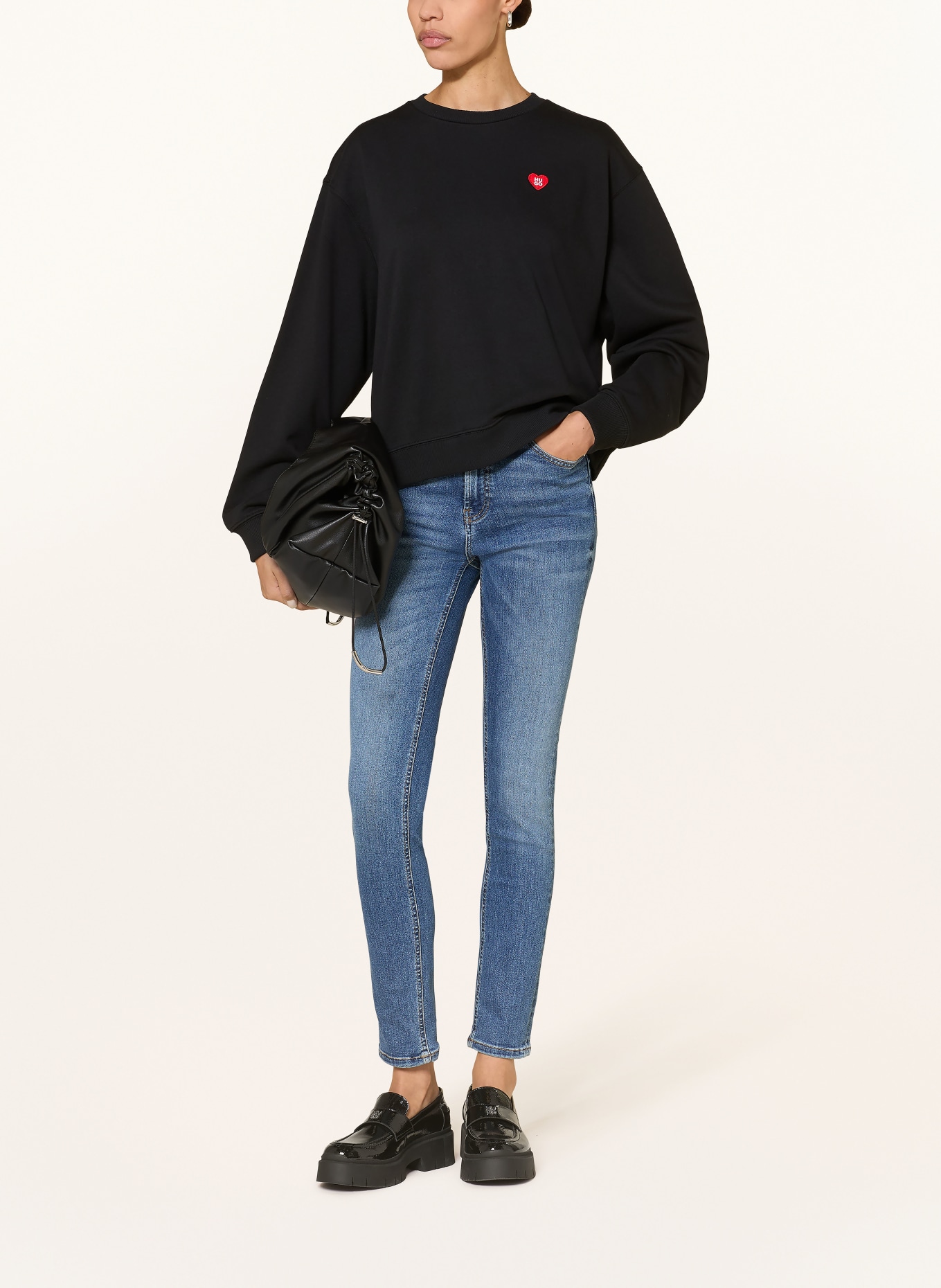 HUGO Skinny jeans GIRALI: 420 MEDIUM BLUE