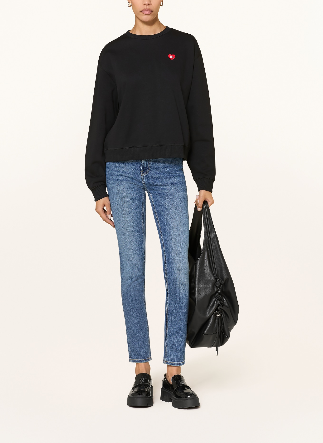 HUGO DEROXINA sweatshirt: BLACK