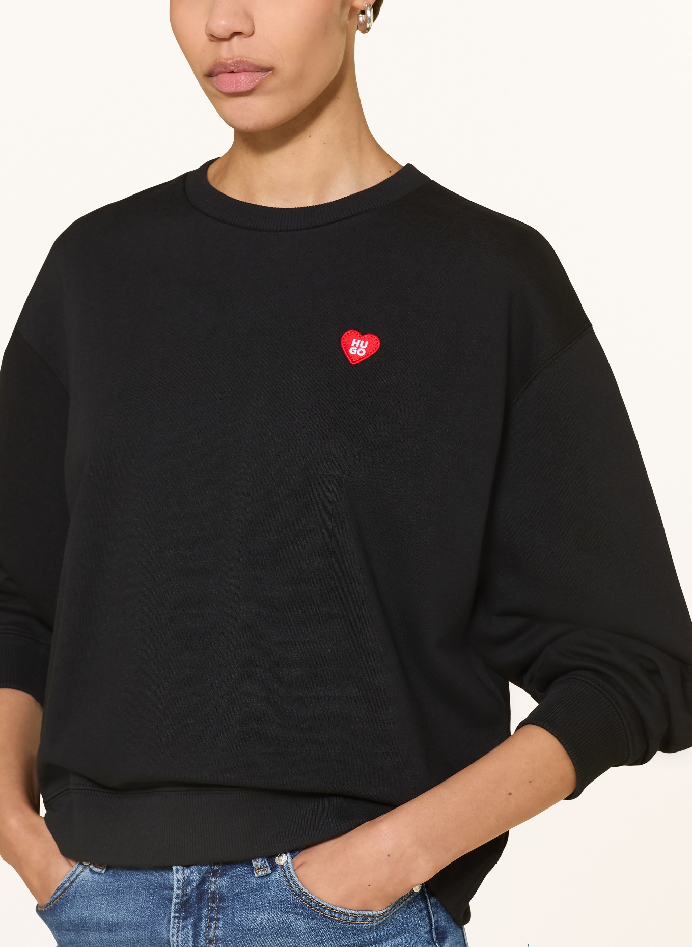 HUGO DEROXINA sweatshirt: BLACK