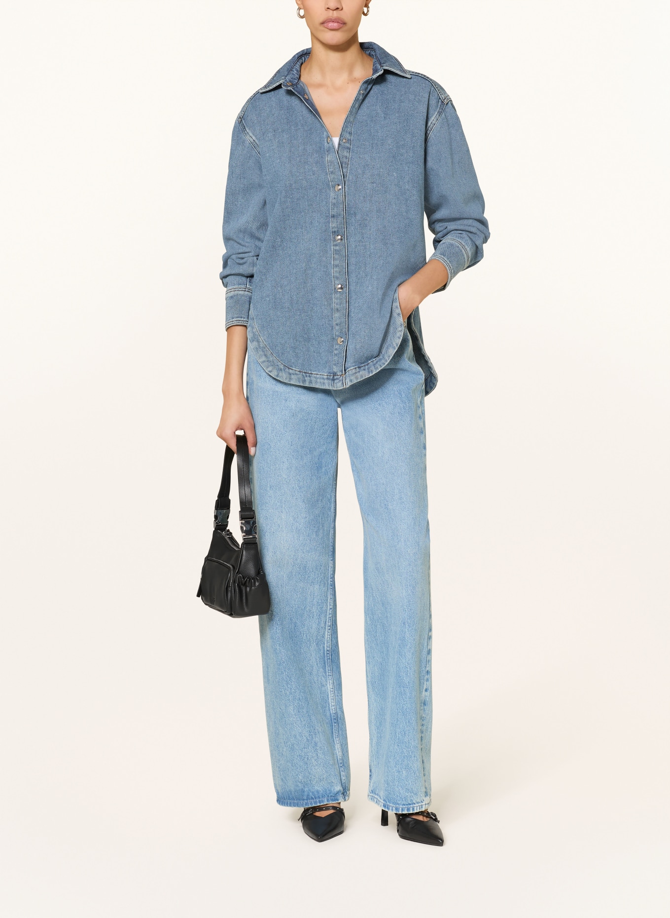 HUGO GAREVE denim blouse: BLUE