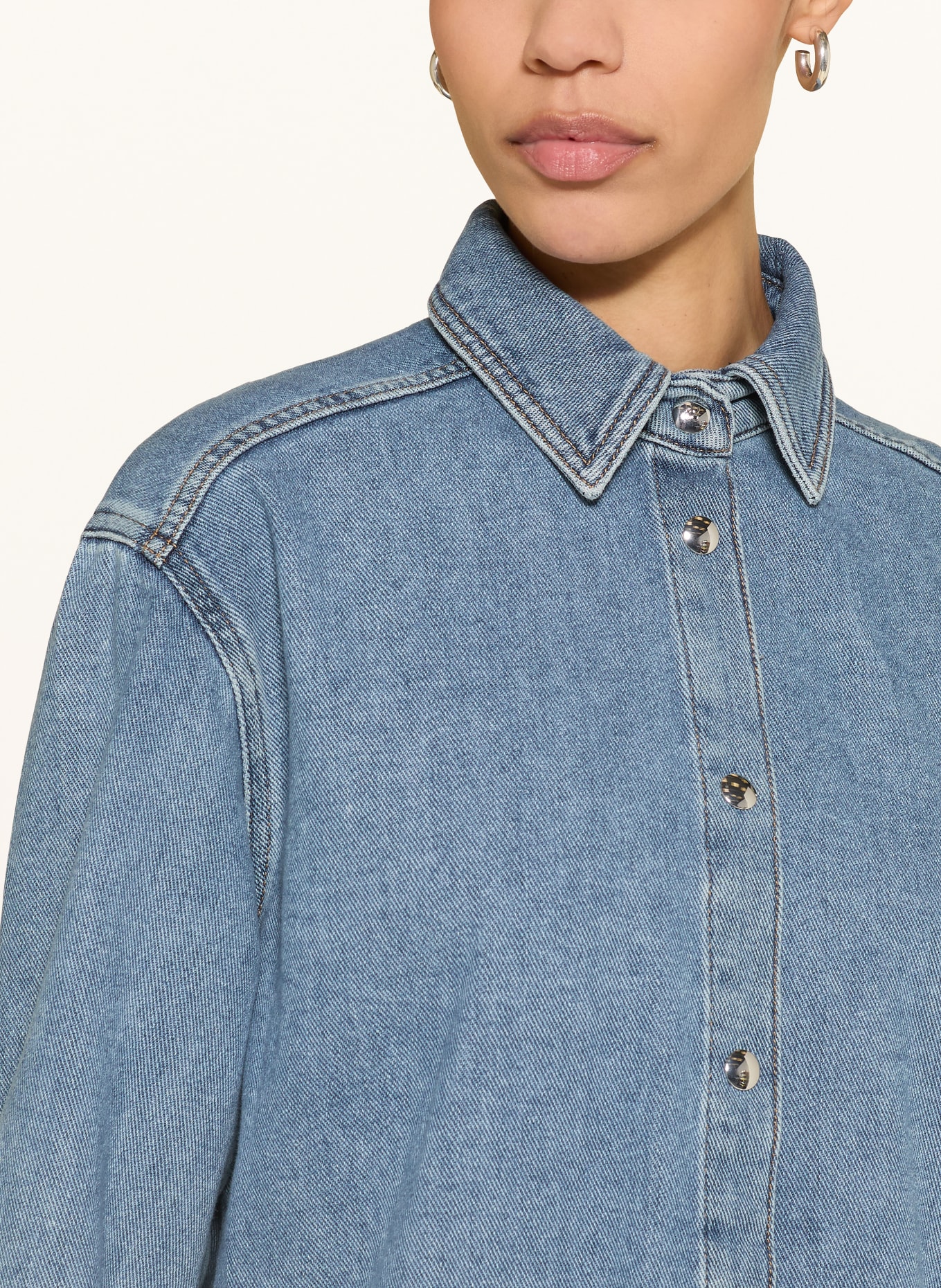 HUGO GAREVE denim blouse: BLUE